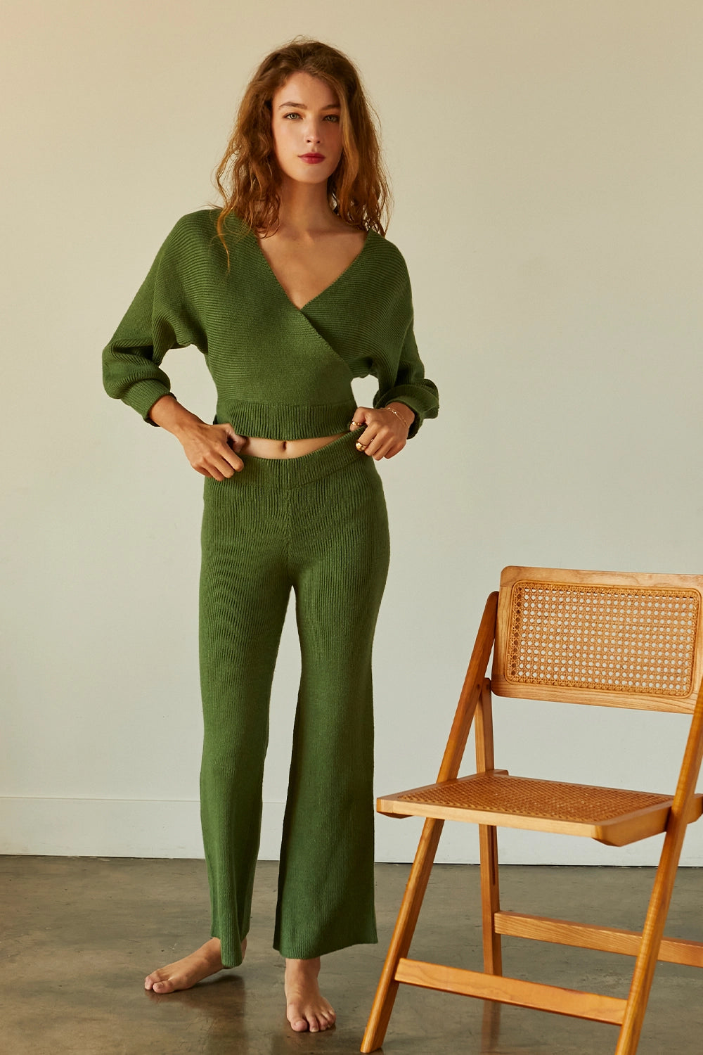 KNIT GREEN SET