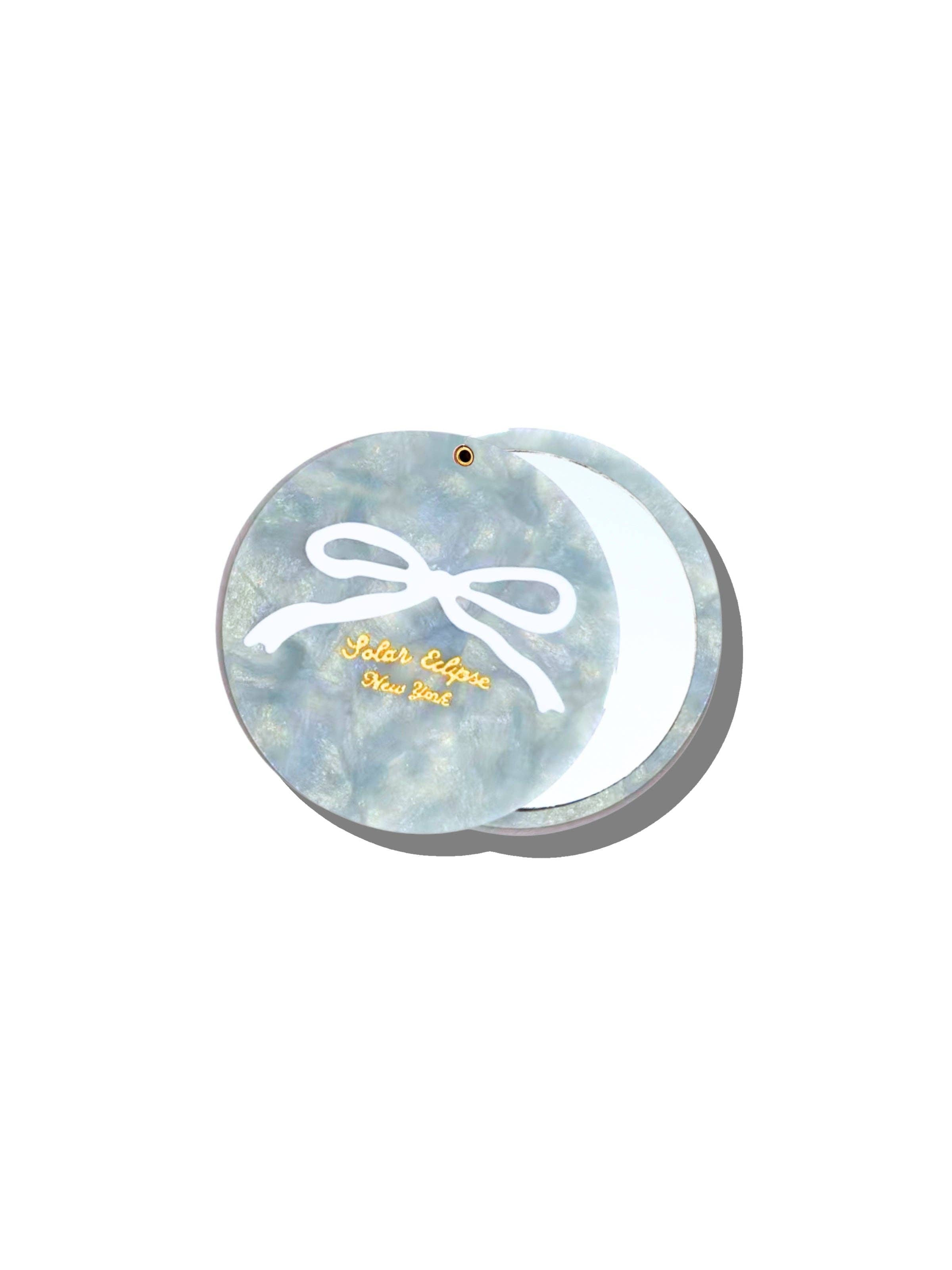 Baby Blue Bow Compact Mirror