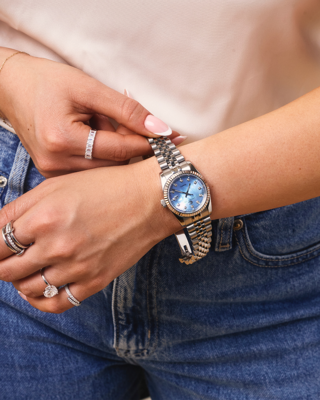 31MM BABY BLUE MOTHER OF PEARL - CC CLASSIC WATCH