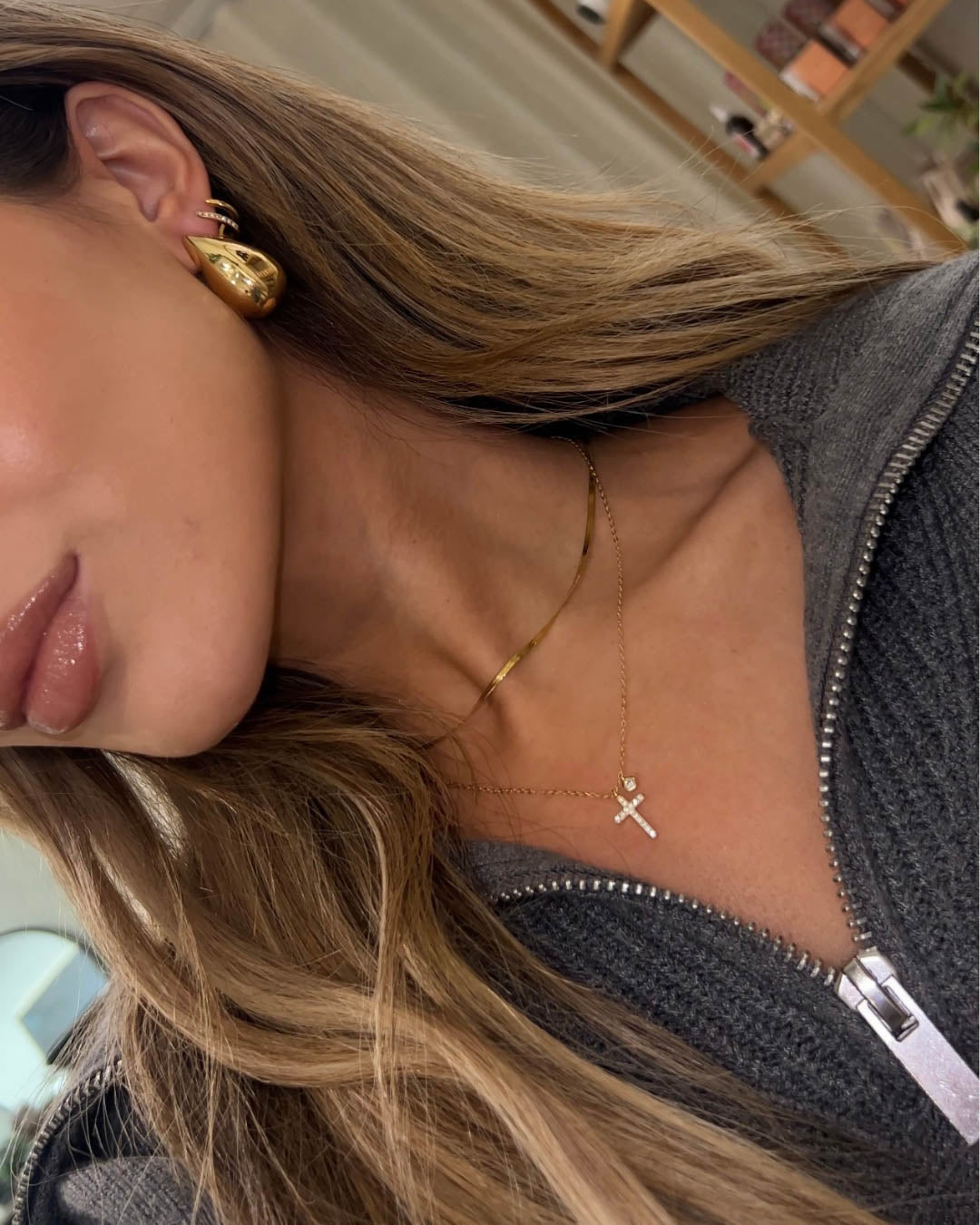 DIAMOND CROSS NECKLACE