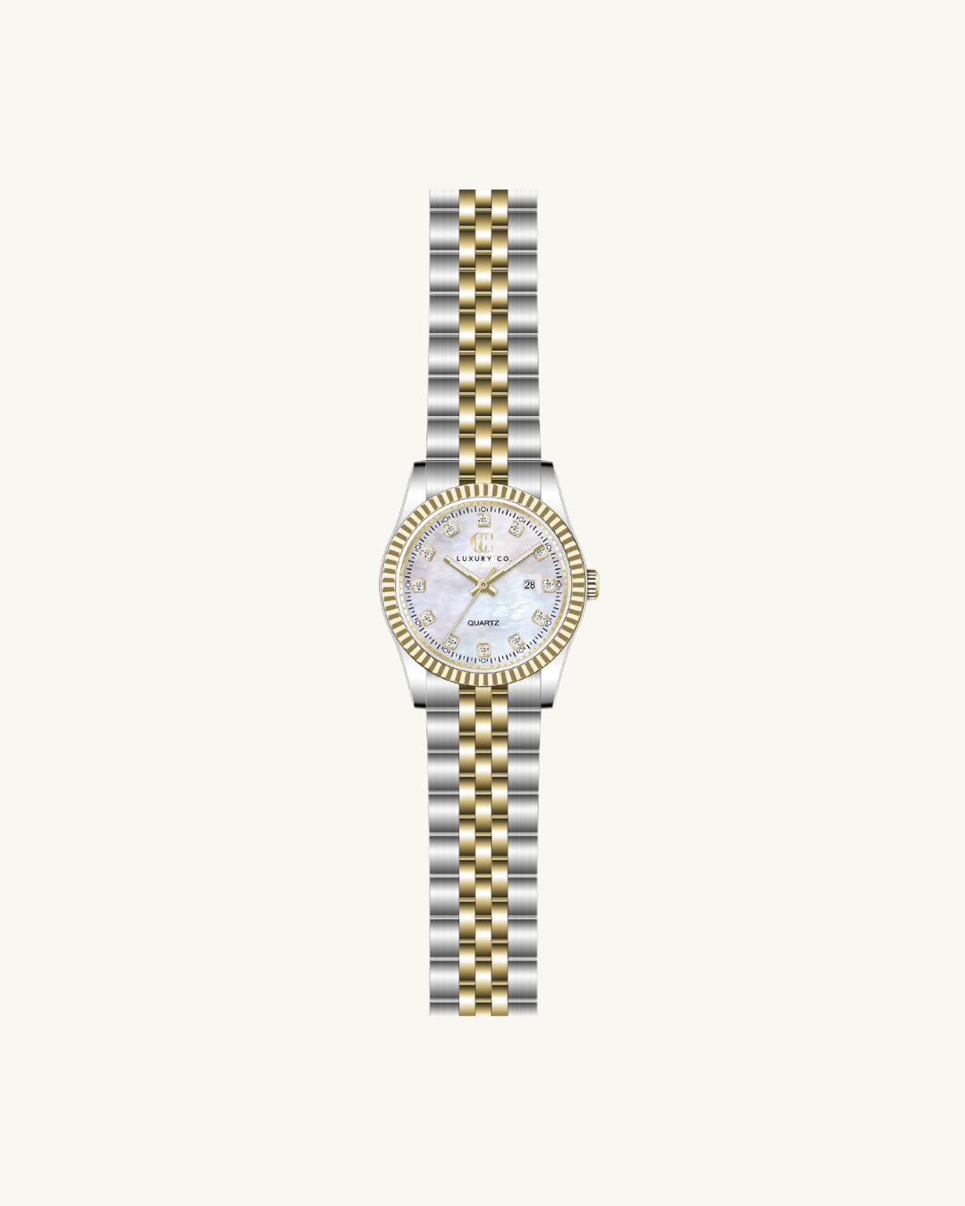 TWO-TONE & MOTHER OF PEARL - CC CLASSIC WATCH