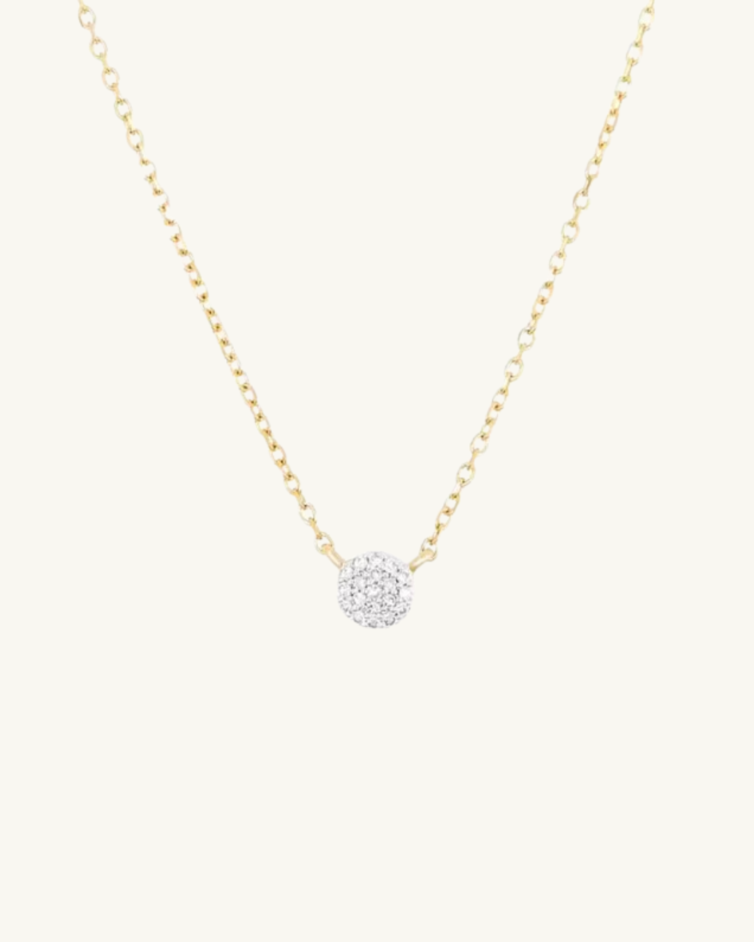 COLLIER DISQUE PAVÉ
