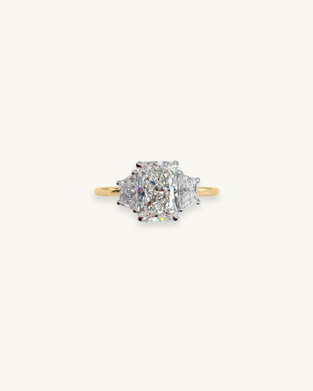Bague de luxe 3 PIERRES ÉMERAUDE