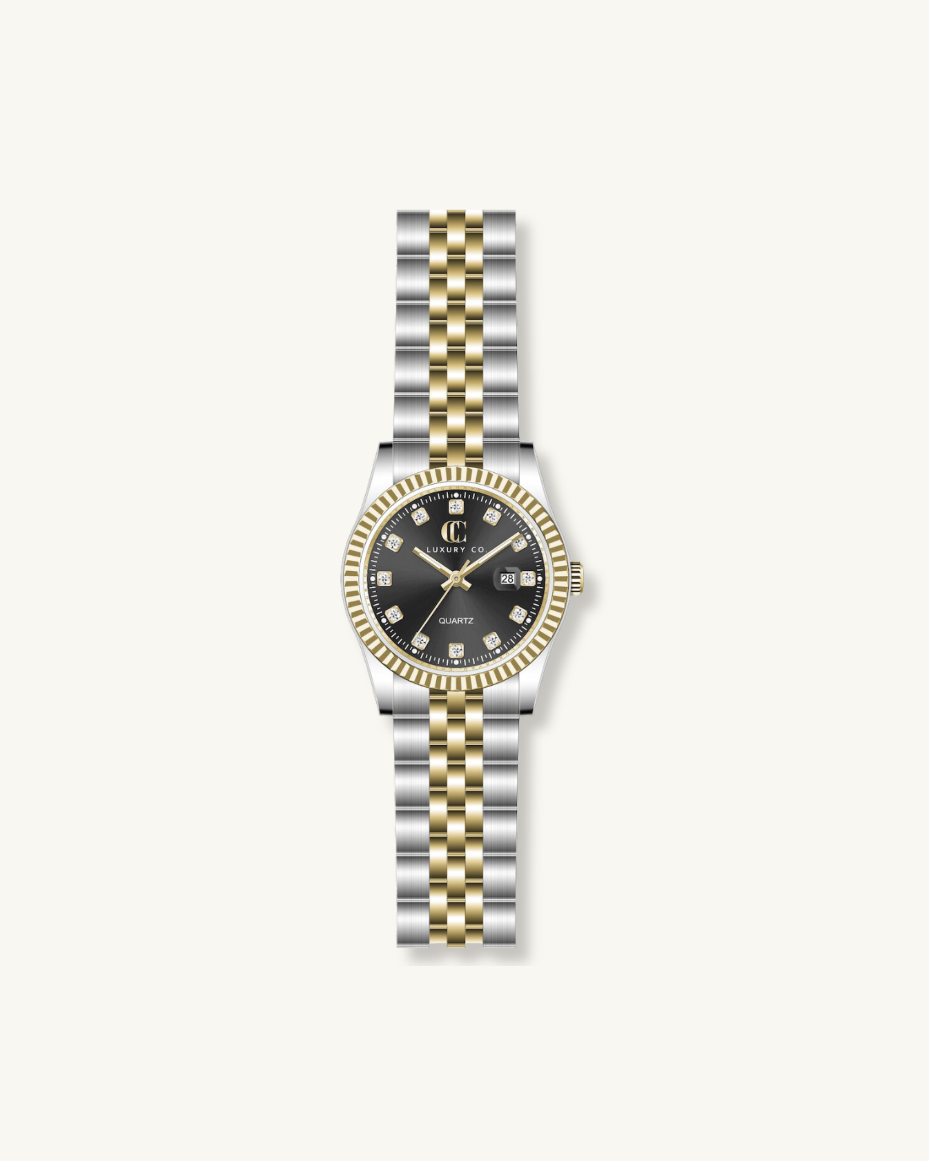 31MM CLASSIC WATCH TWO TONE BLACK
