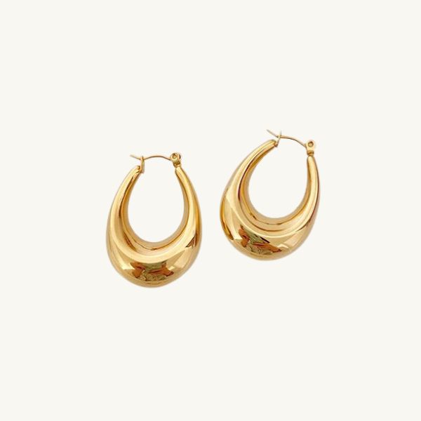 OVAL LUNA HOOP
