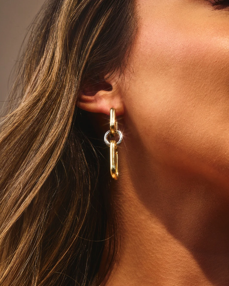 GEMMA TWO-TONE EARRING
