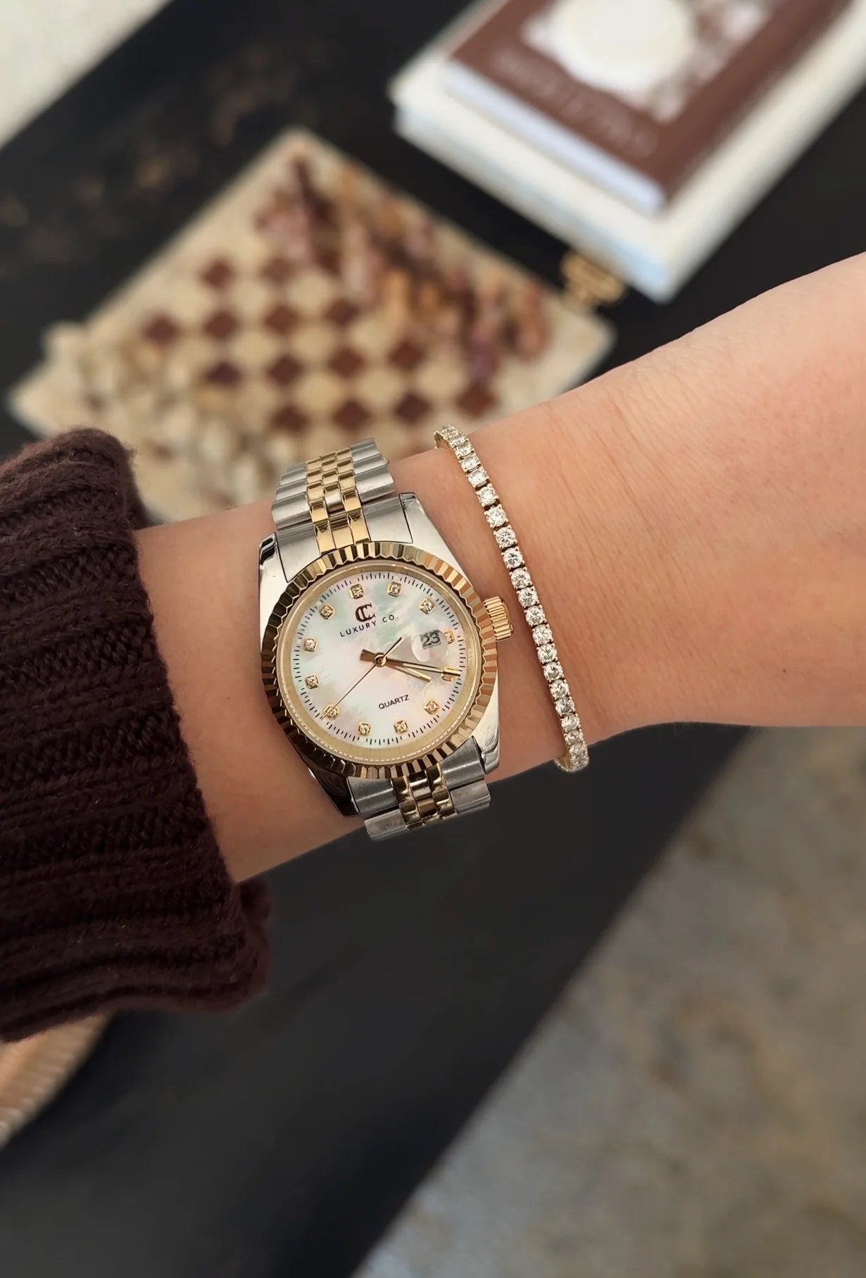 TWO-TONE & MOTHER OF PEARL - CC CLASSIC WATCH