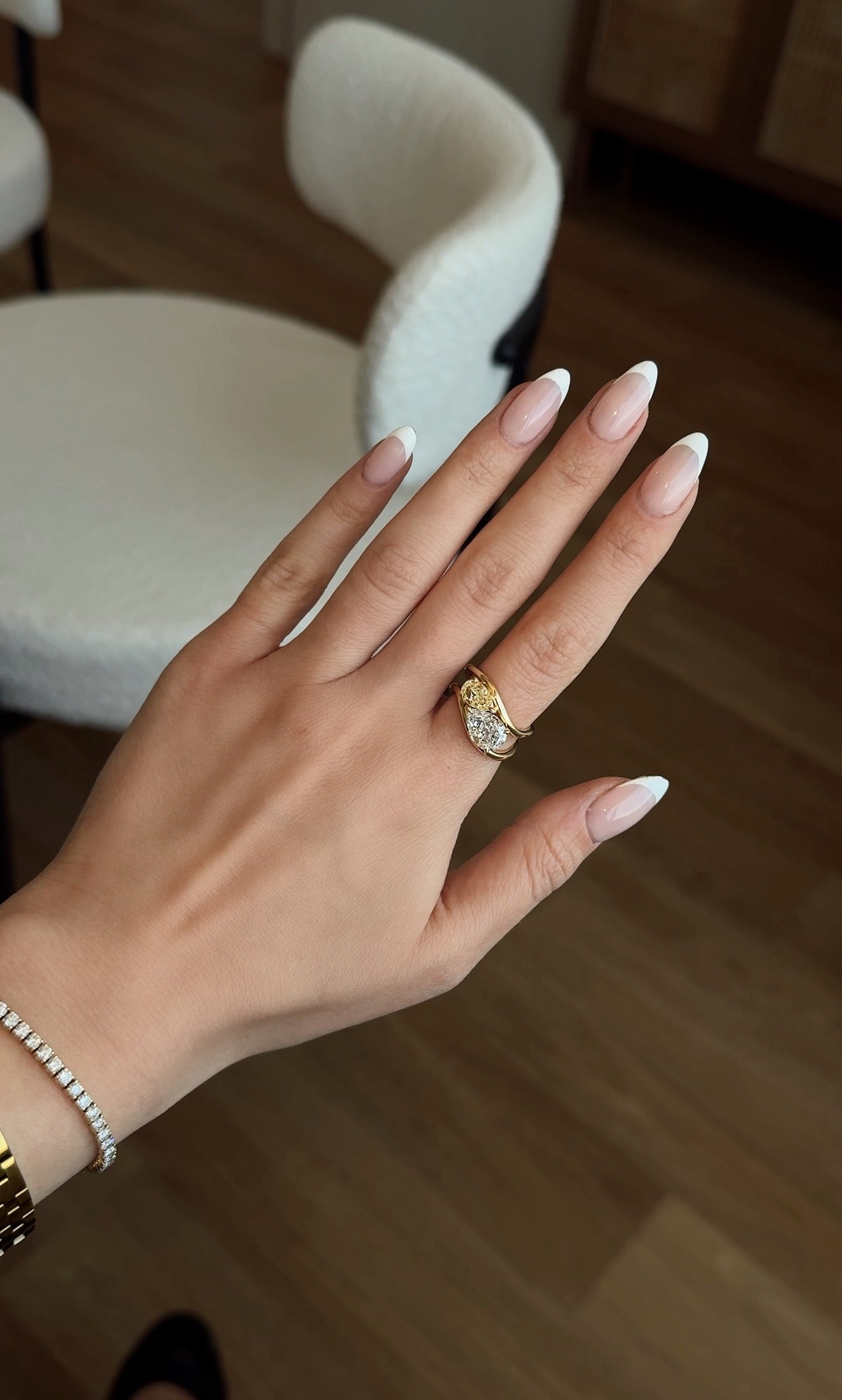 DUO PEAR LUXE RING