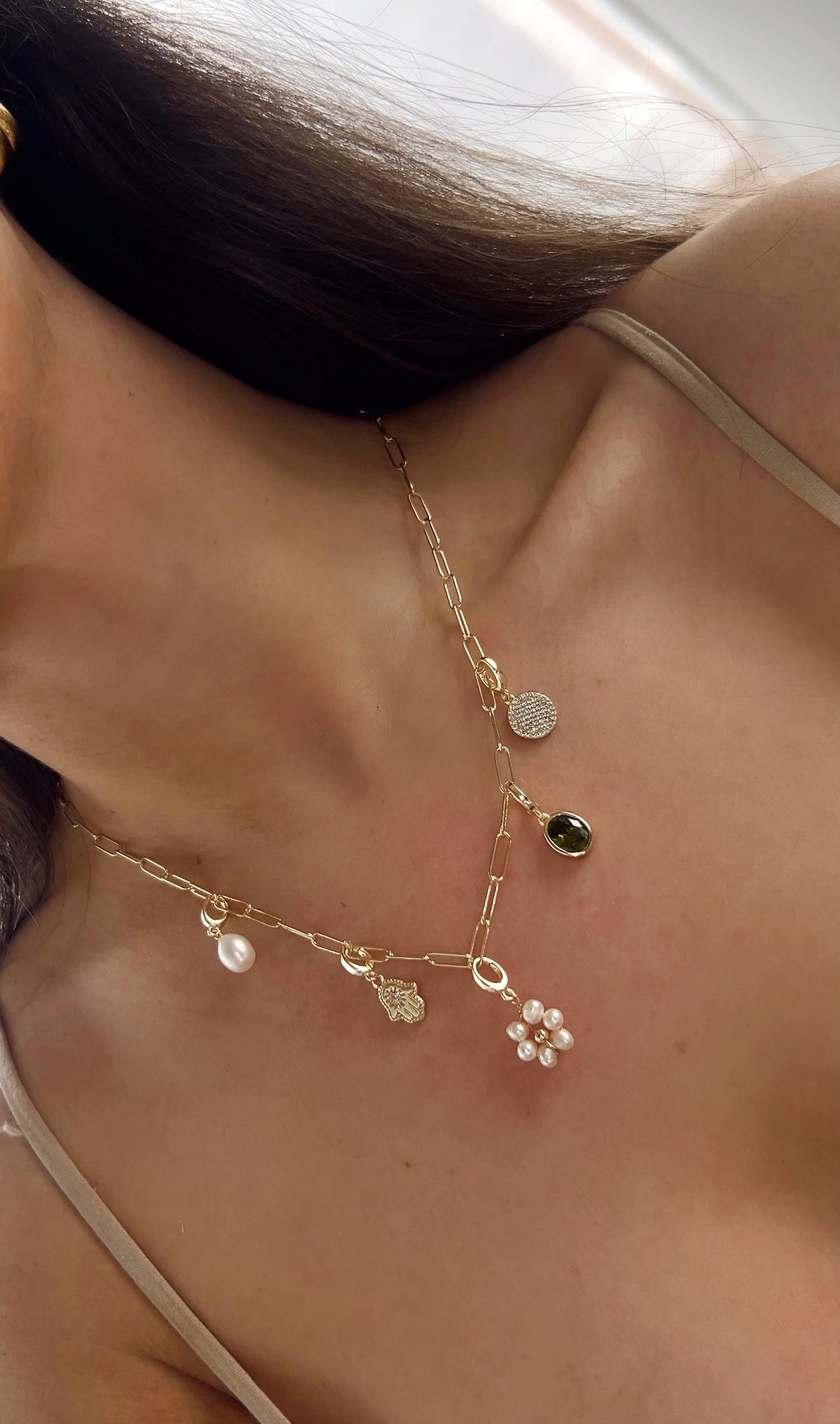 VINTAGE LINK CHARM NECKLACE