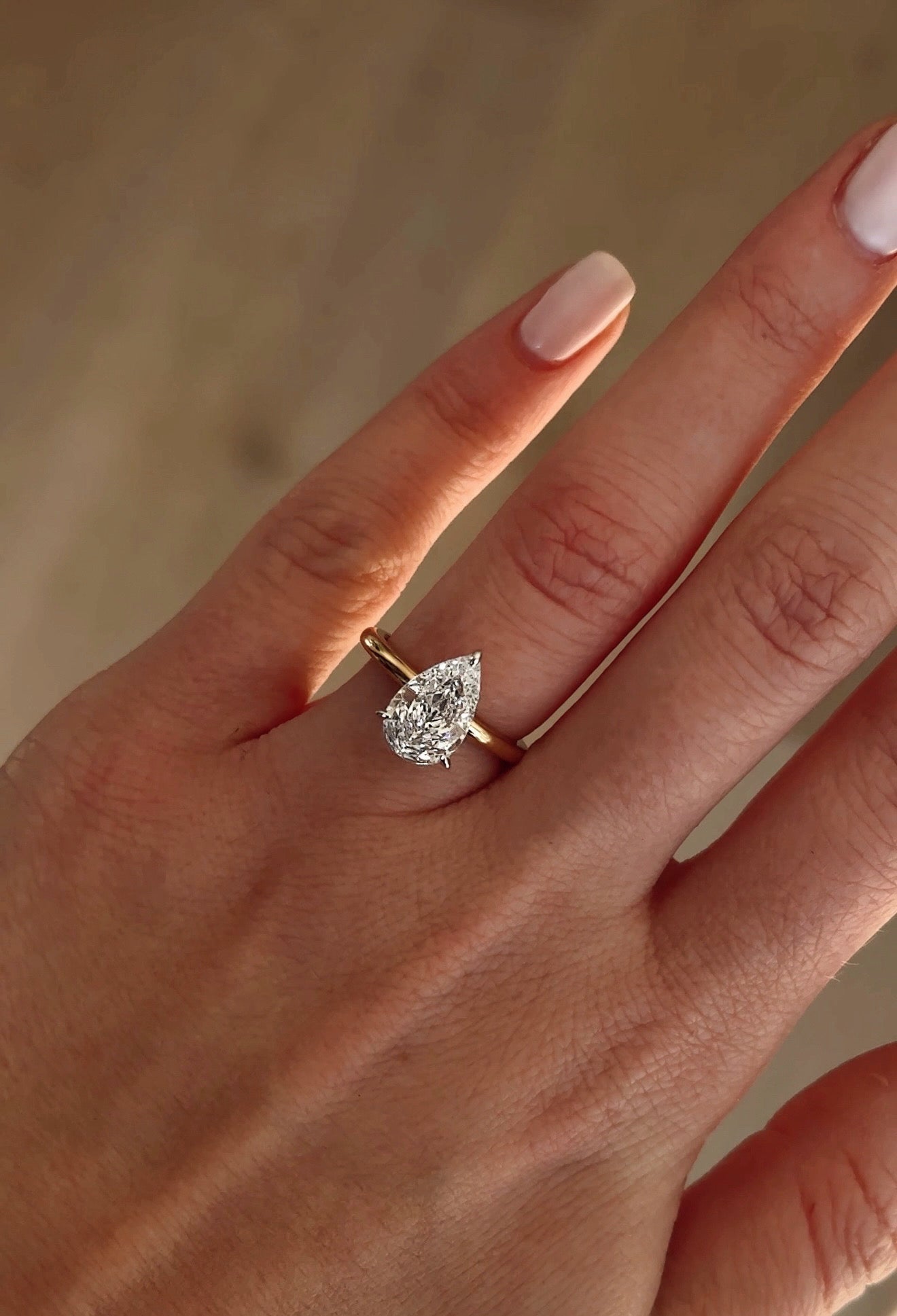3CT PEAR SOLITAIRE