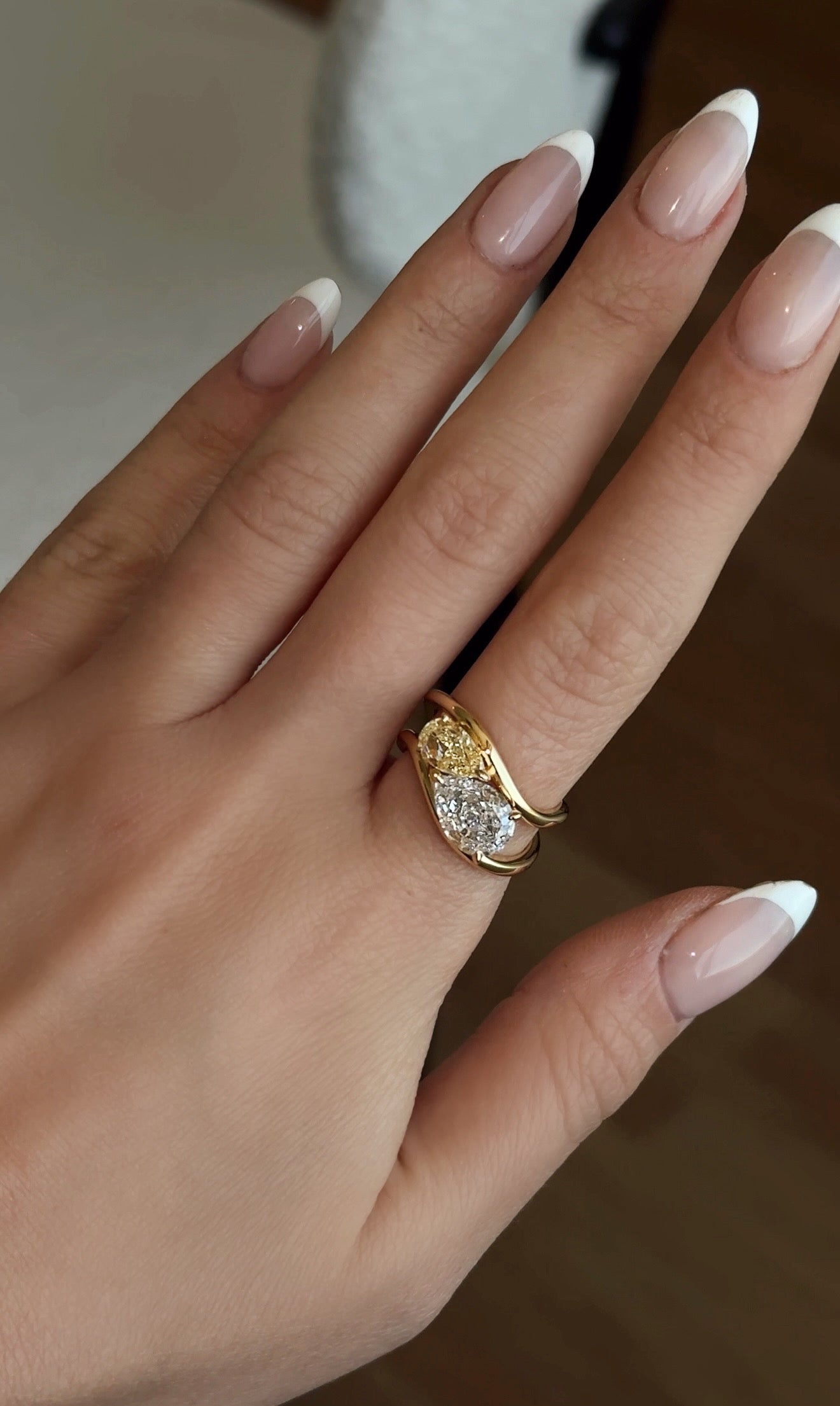 DUO PEAR LUXE RING