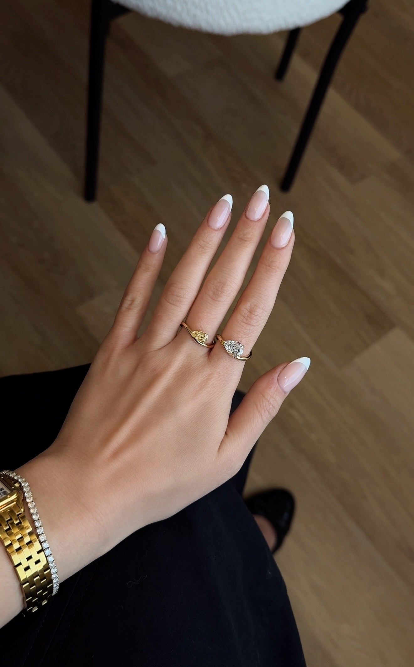 DUO PEAR LUXE RING