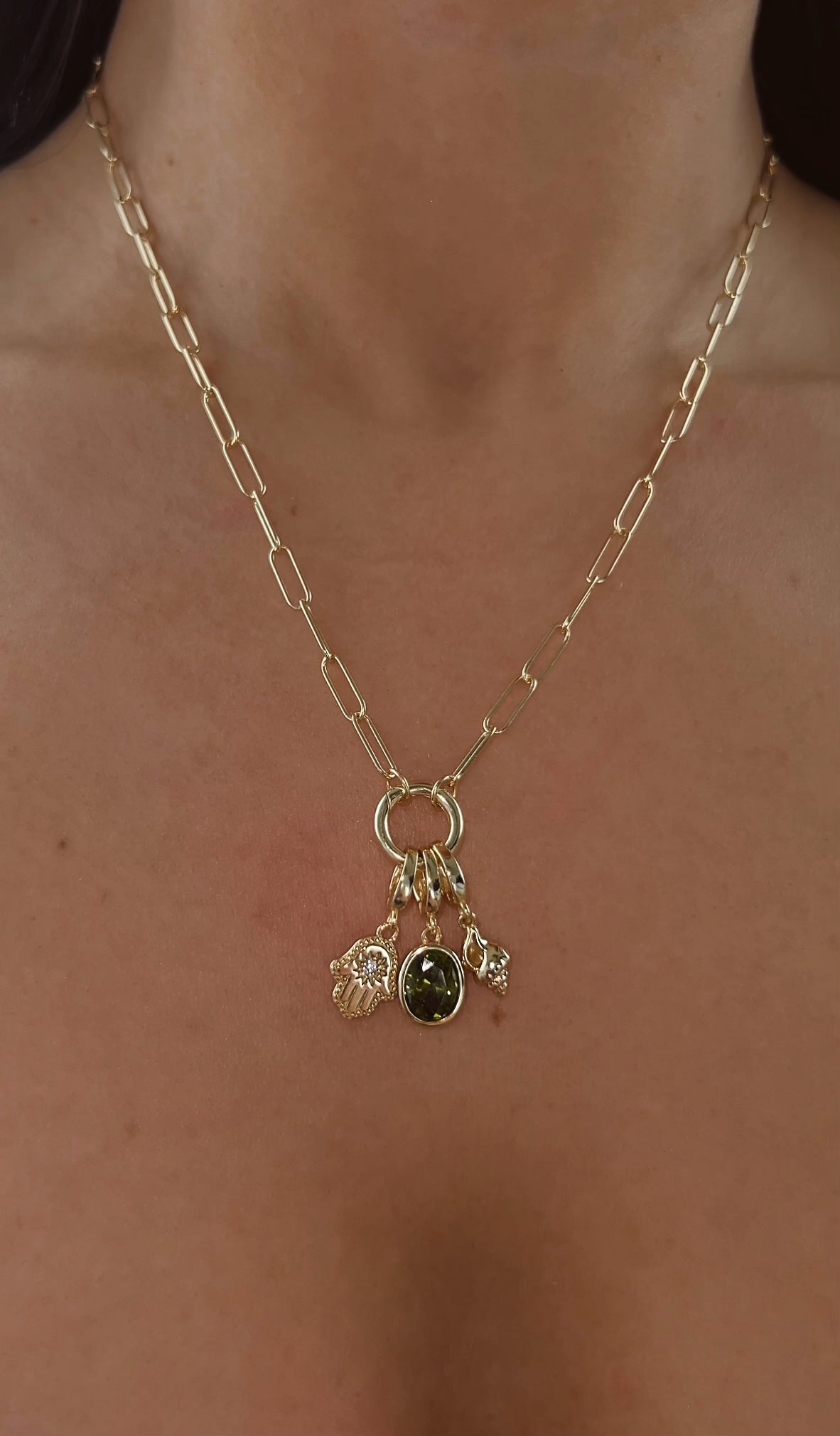 VINTAGE LINK CHARM NECKLACE