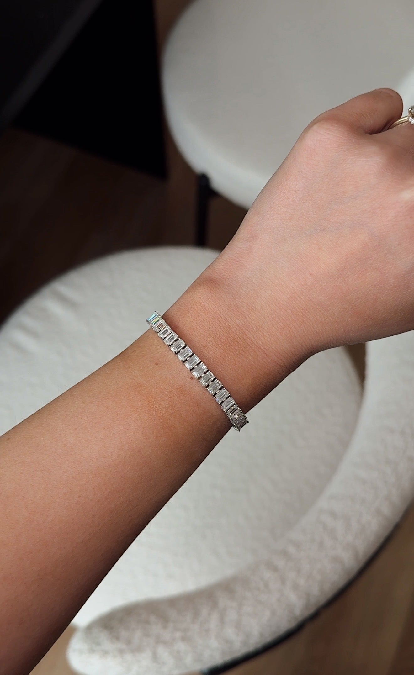 Emerald Moissanite Tennis Bracelet