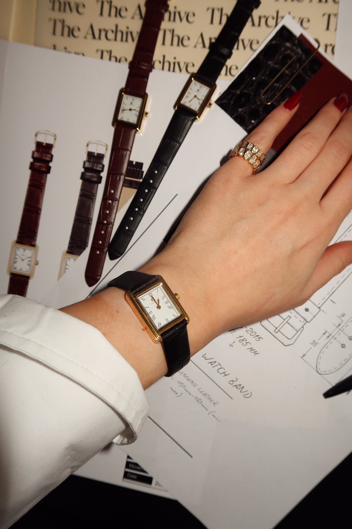THE ARCHIVE WATCH - BLACK LEATHER WATCH