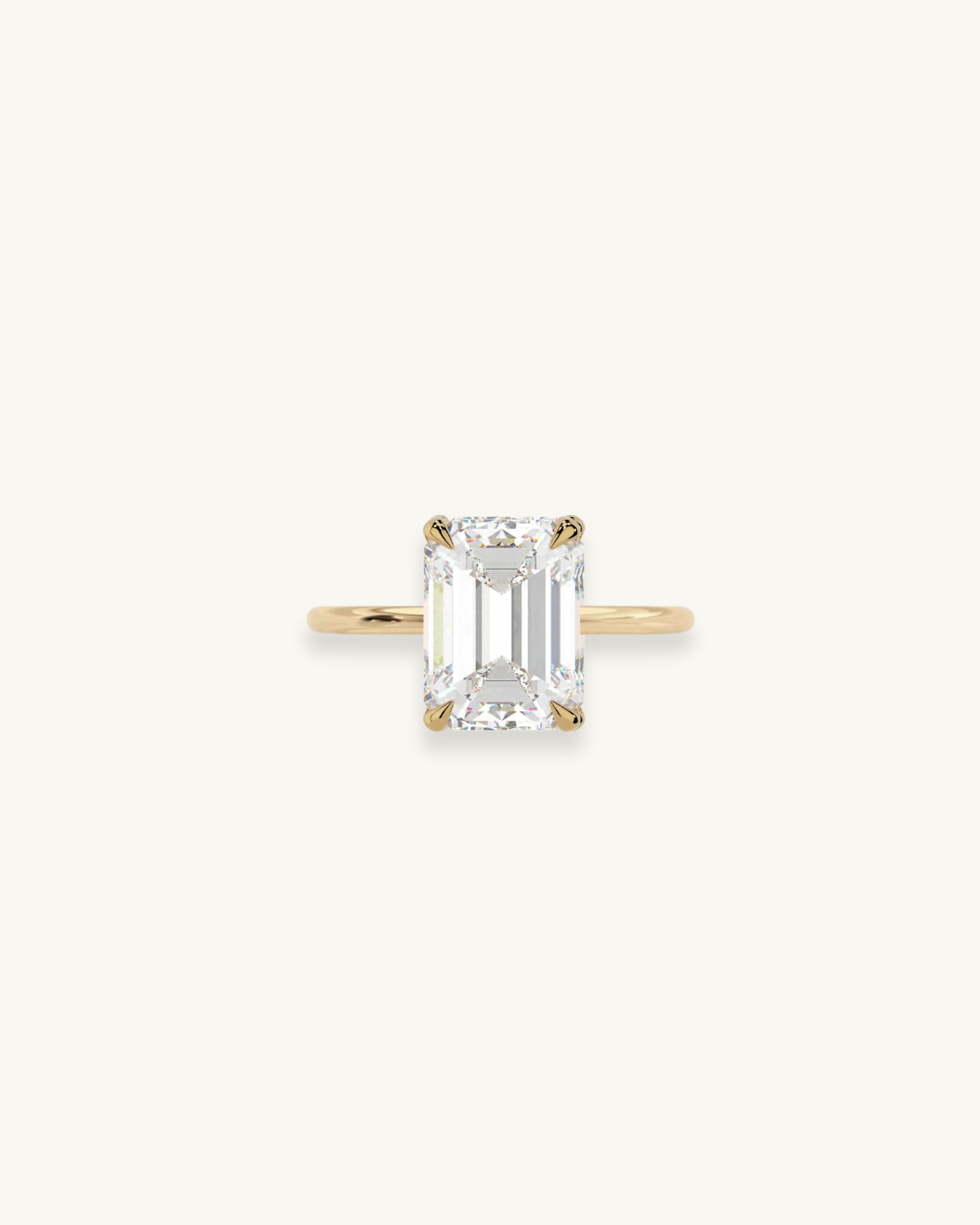 SOLITAIRE TAILLE ÉMERAUDE 3,5 ct