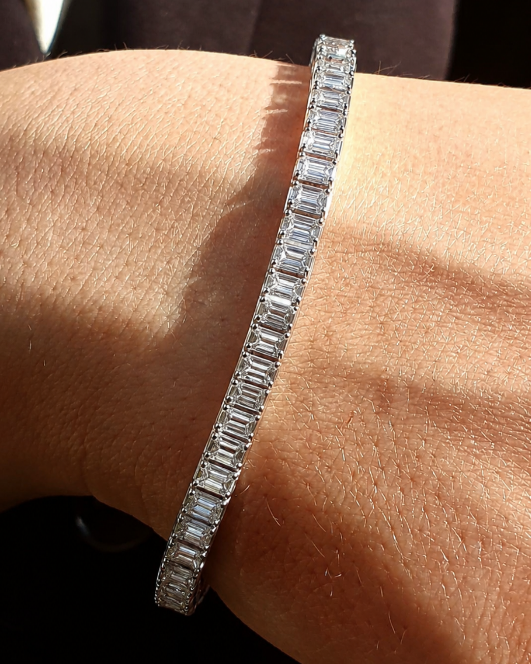 Emerald Moissanite Tennis Bracelet