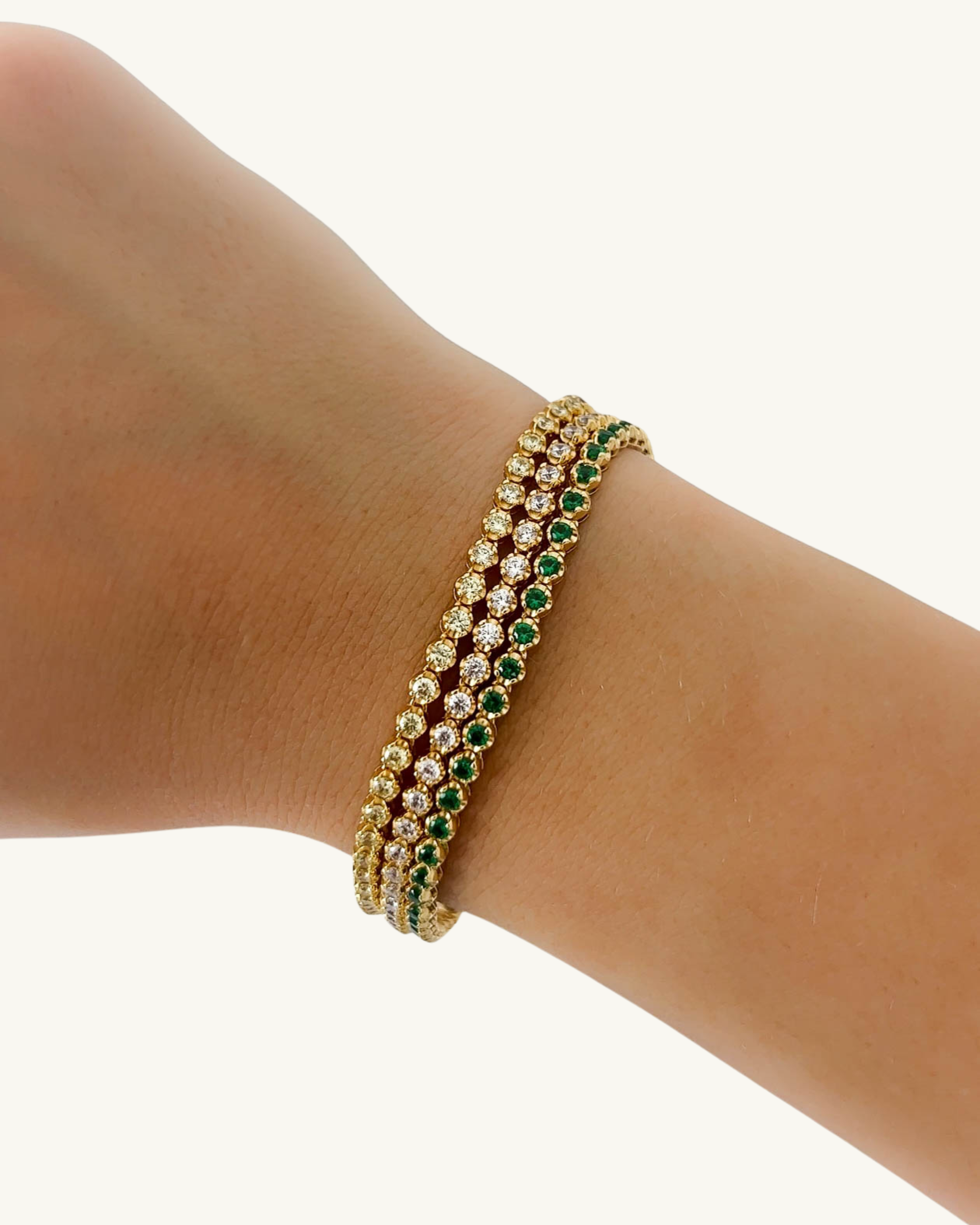 LUXE TENNIS BRACELET - Canary