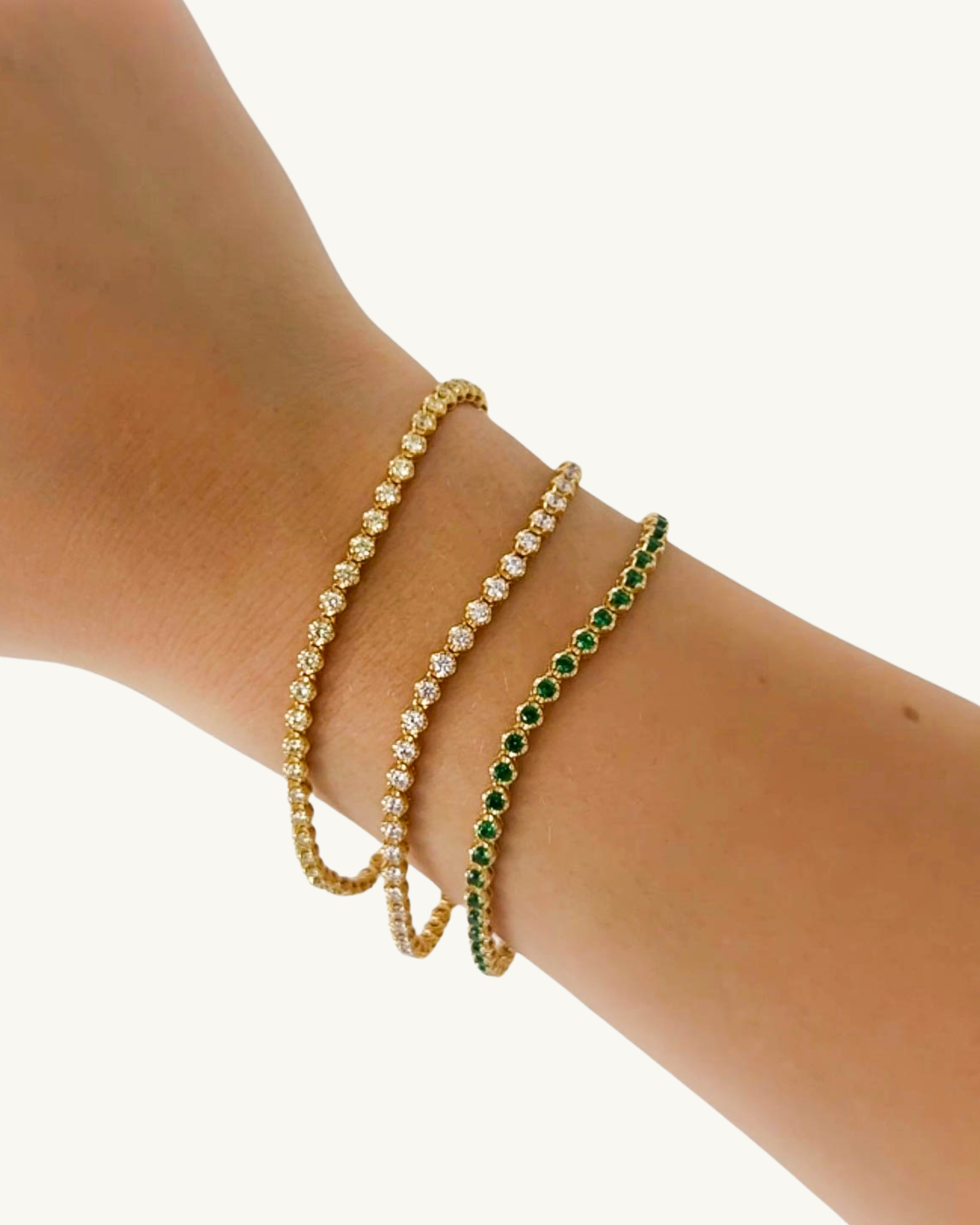 LUXE TENNIS BRACELET - Canary