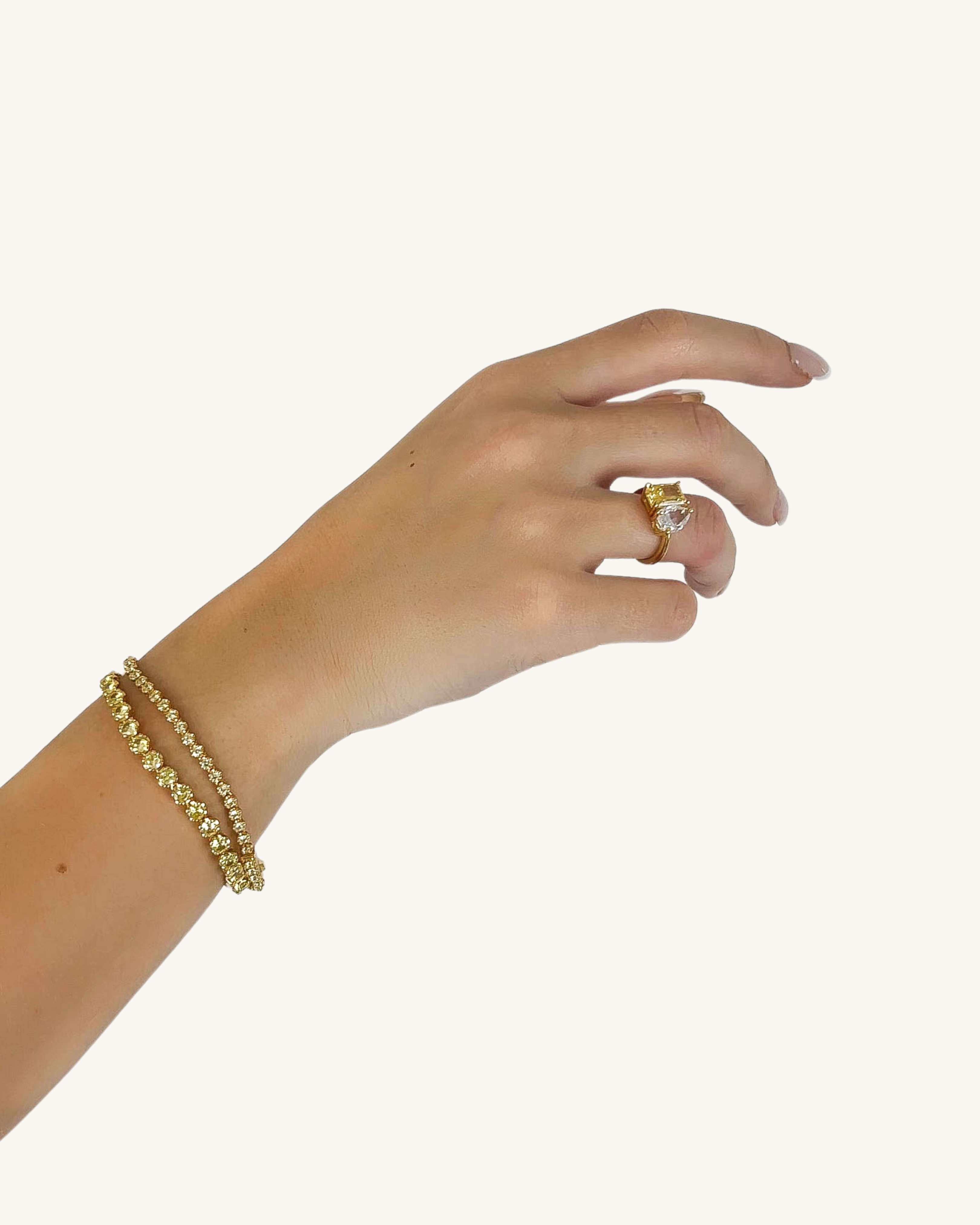 LUXE TENNIS BRACELET - Canary