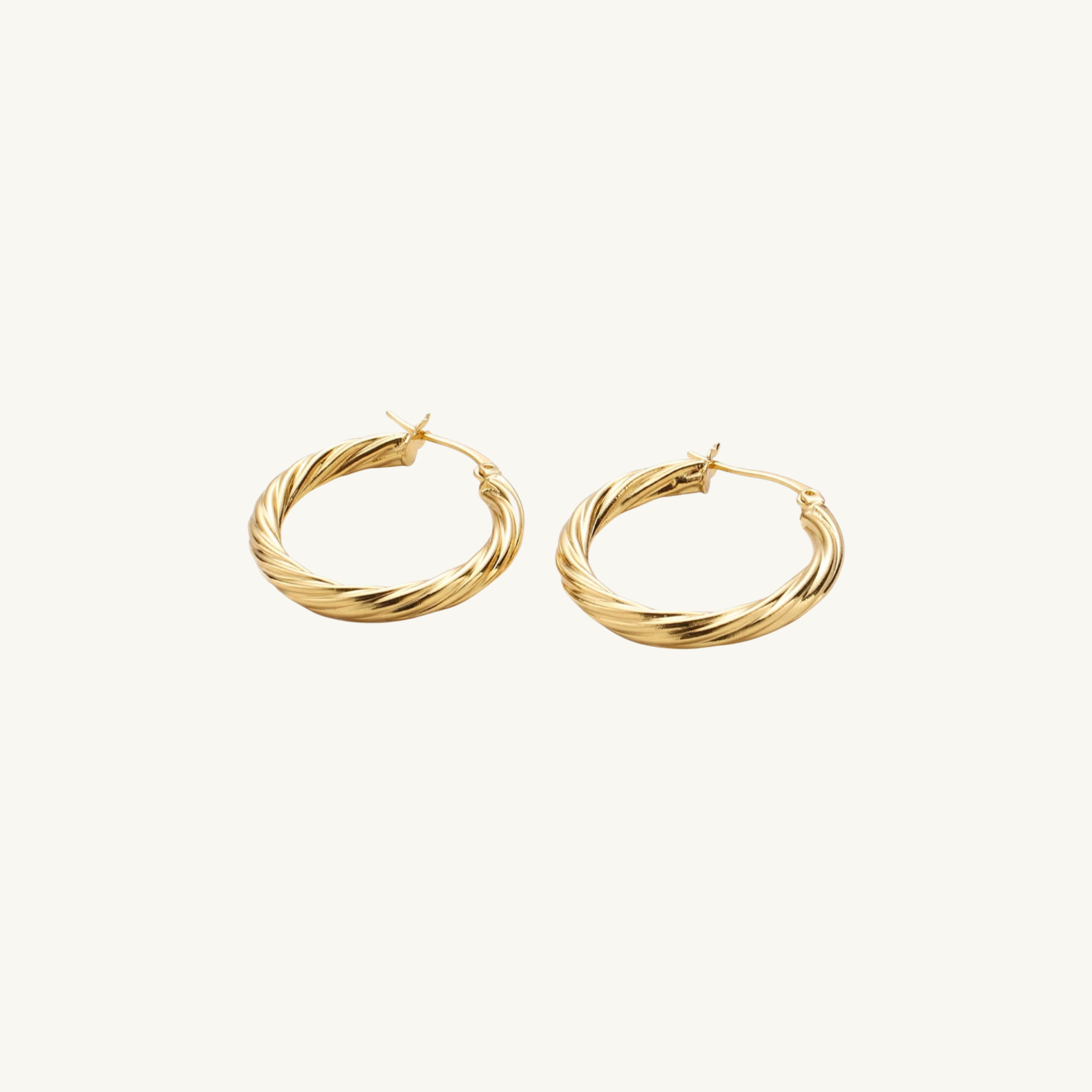 TWISTED HOOP EARRINGS