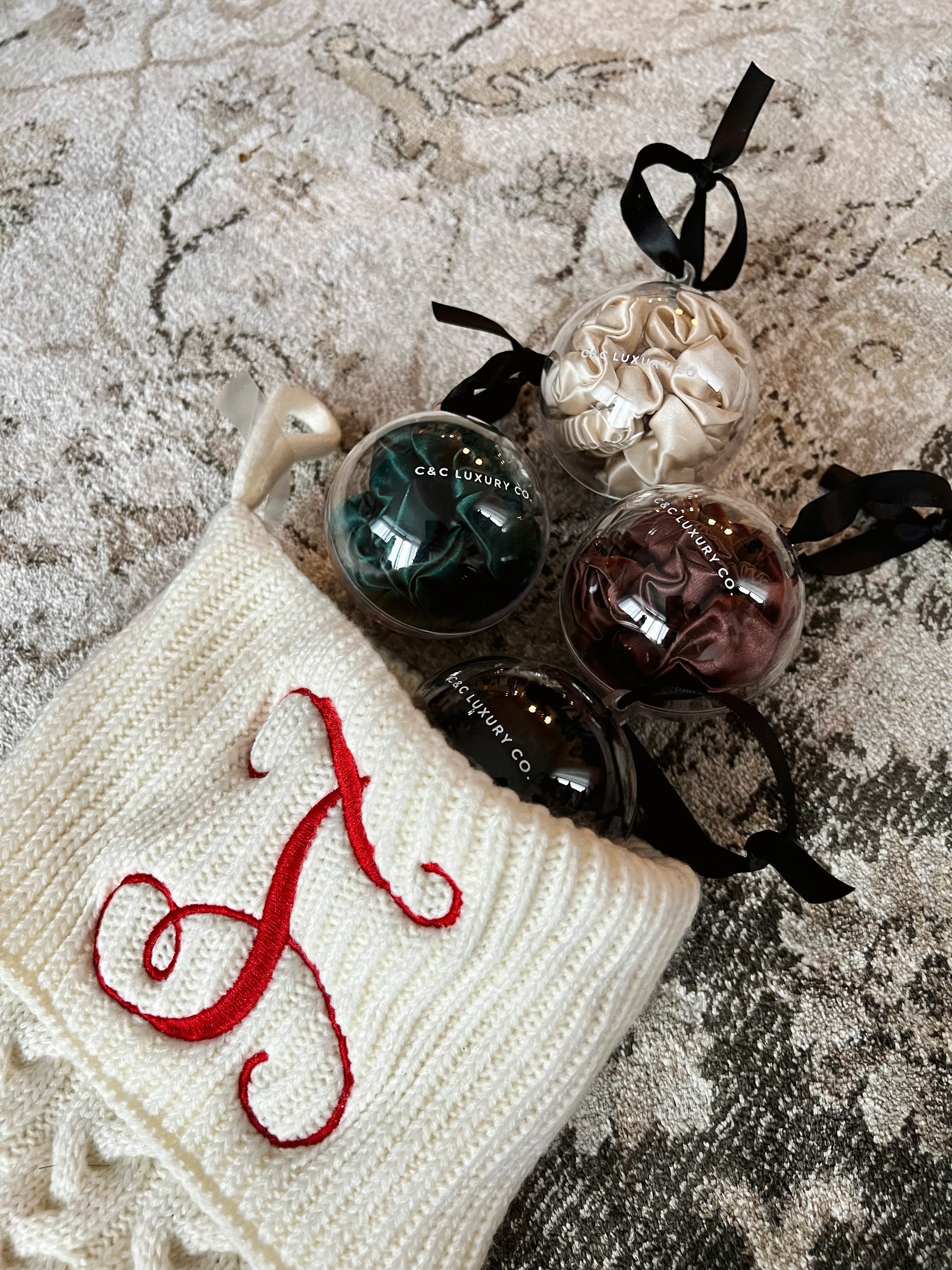 HOLIDAY SILK SCRUNCHIE SET