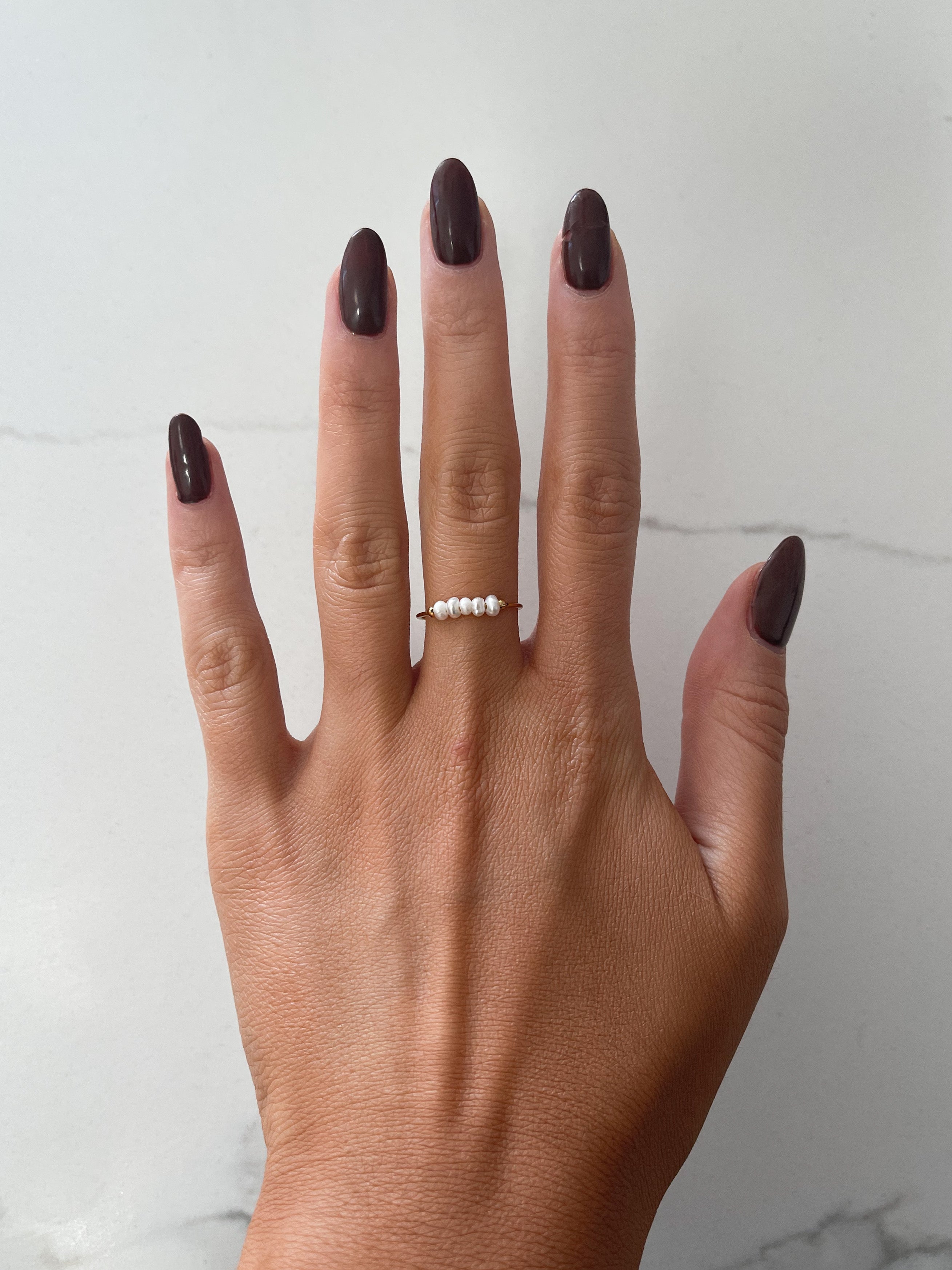 DAINTY PEARL RING