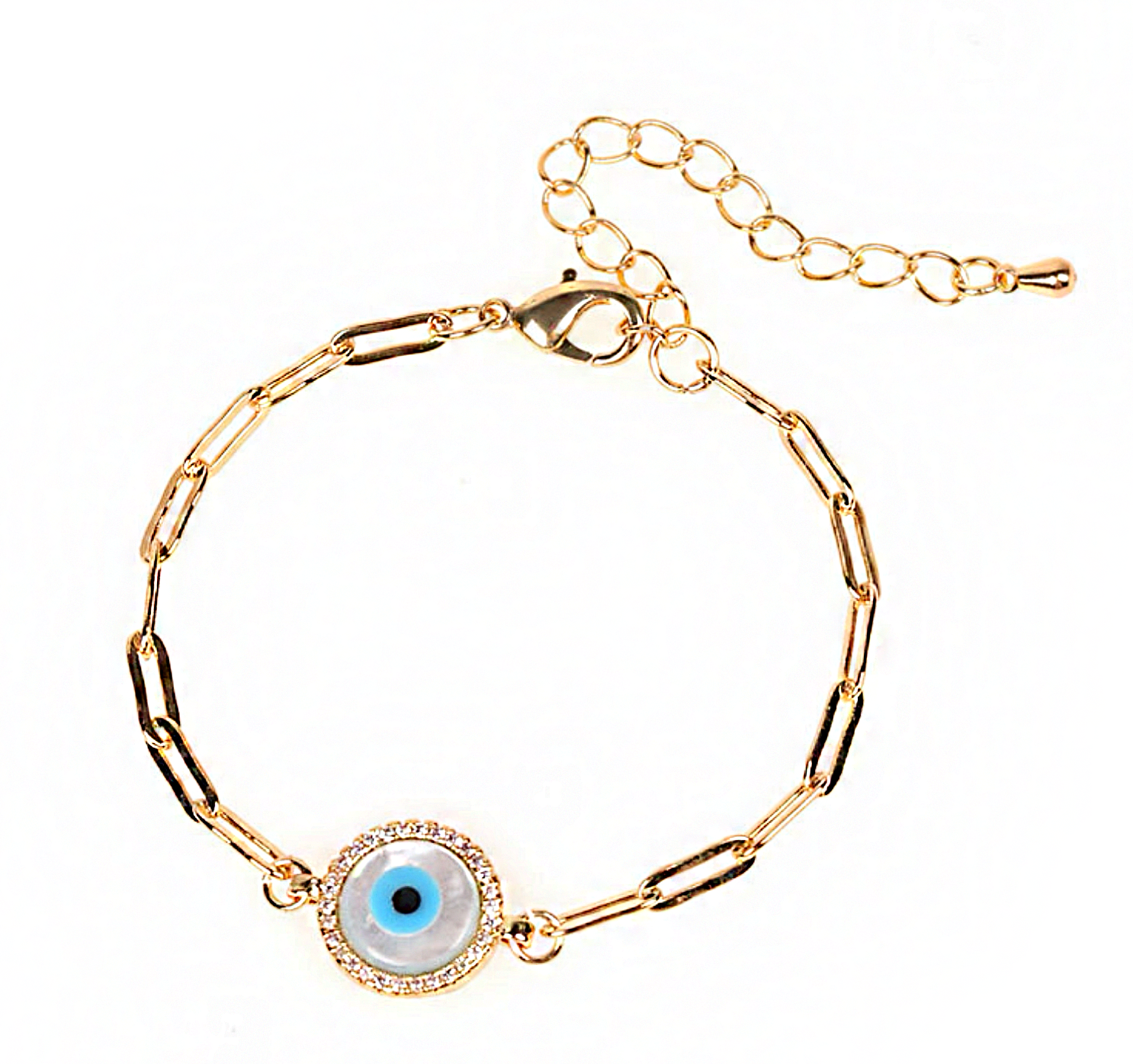 BRACELET À CHARME MAILLON VINTAGE ET MAUVAIS ŒIL