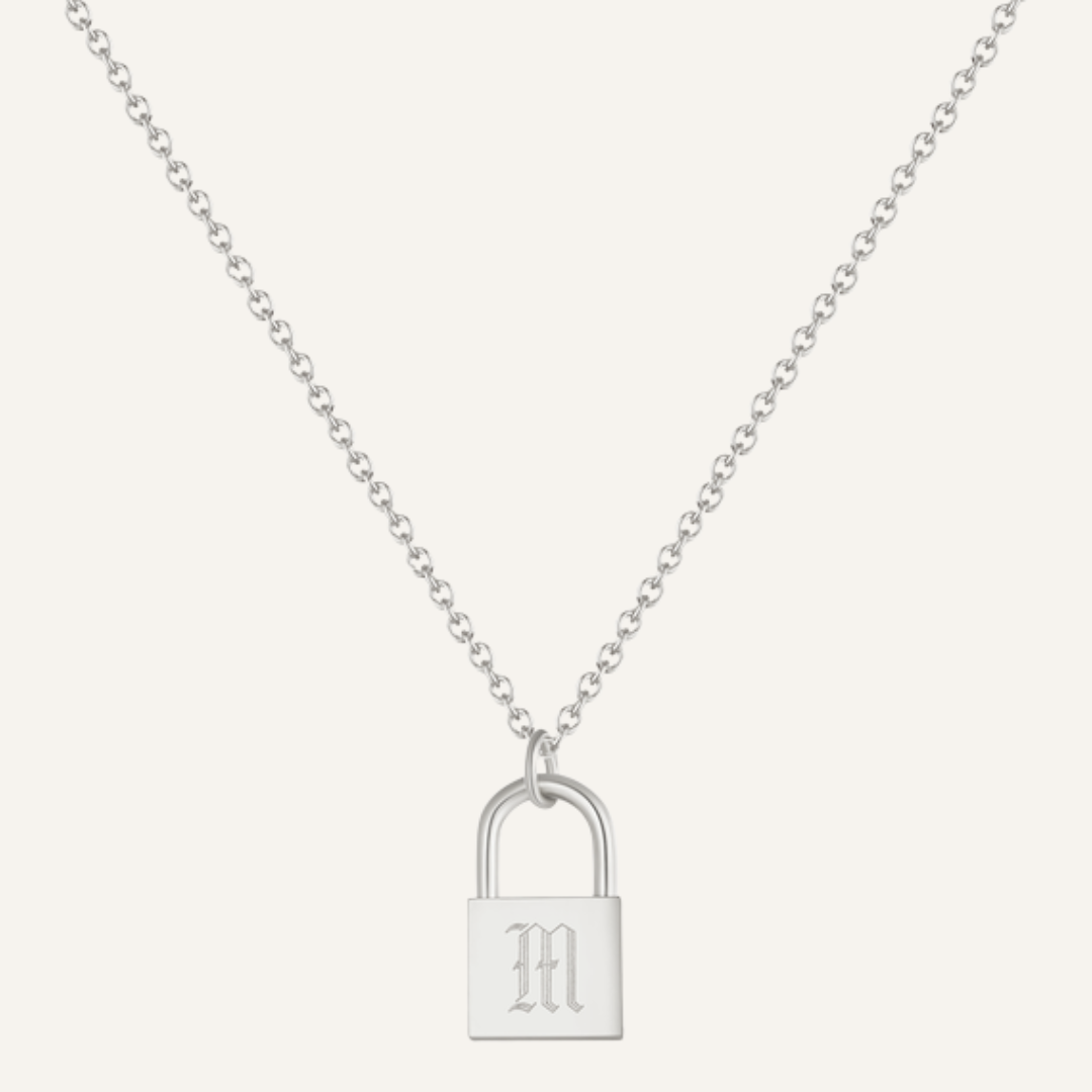 SILVER MICRO LOCK NECKLACE