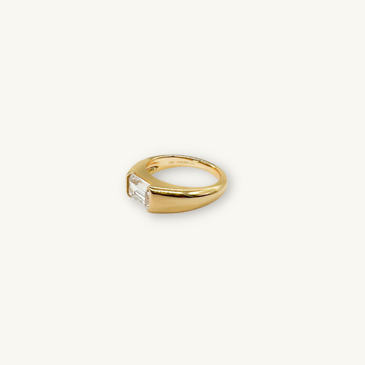 BENNET - BAGUE DE LUXE ORTEIL ÉMERAUDE ROSE
