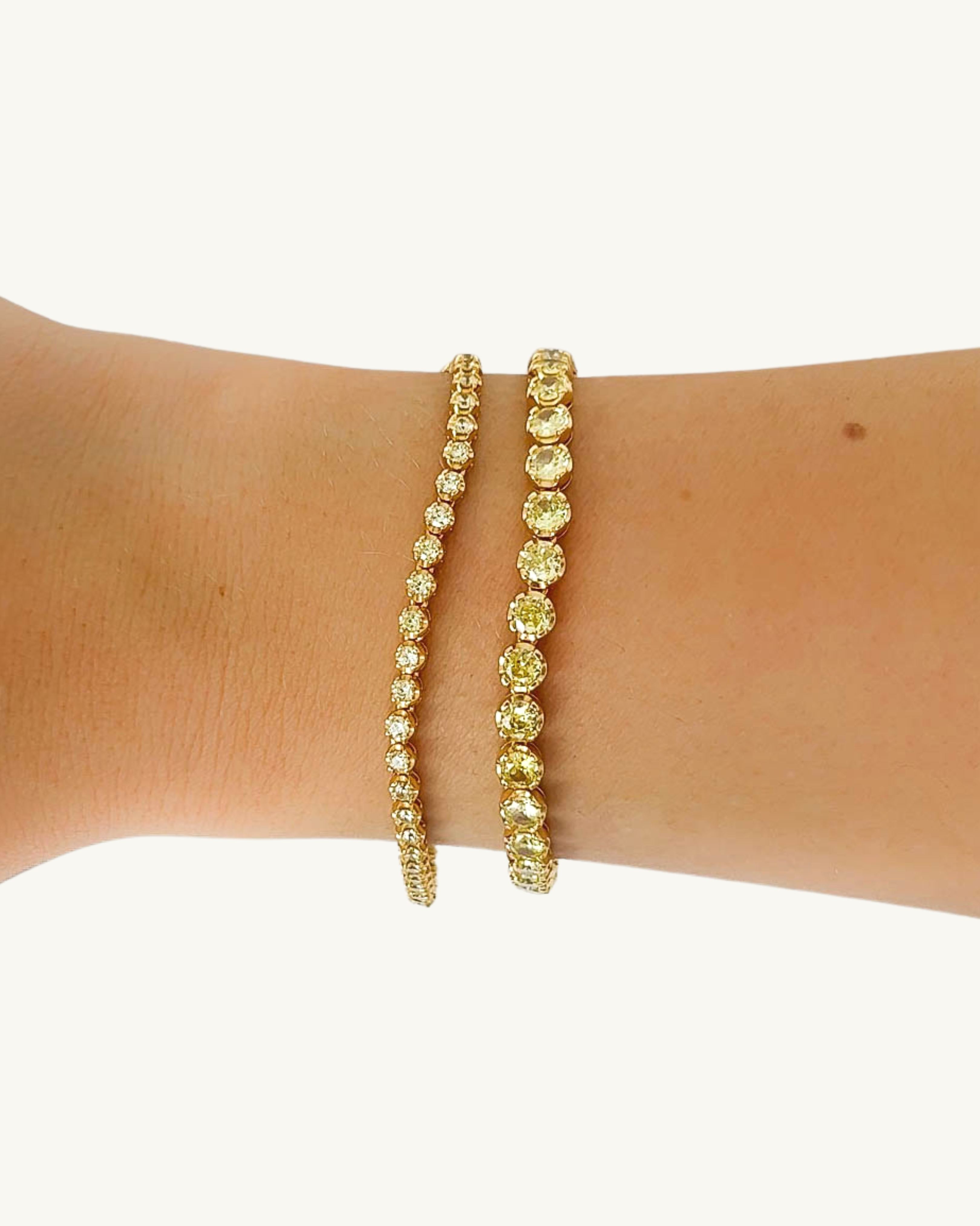 LUXE TENNIS BRACELET - Canary