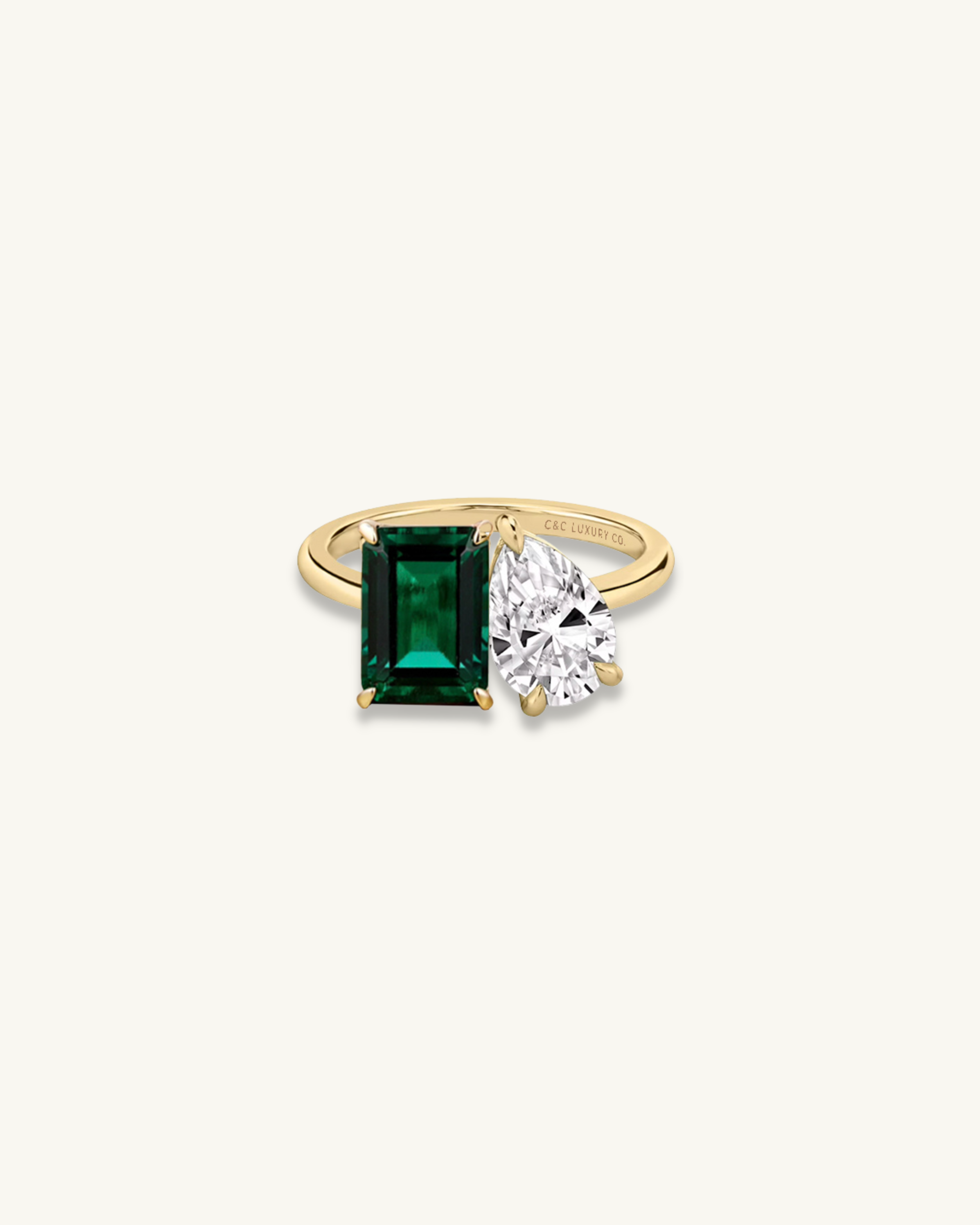 EMERALD Toi-Et-Moi Luxe Ring