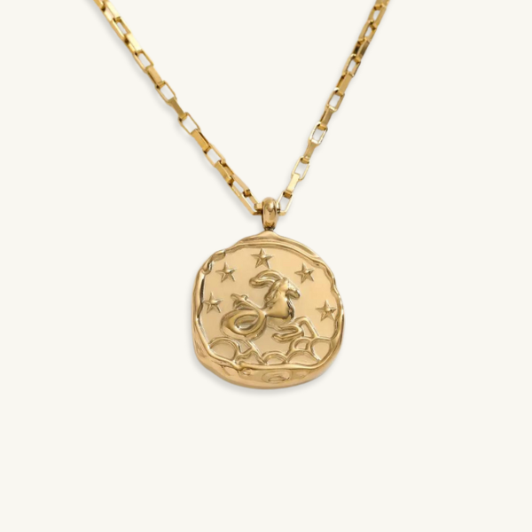 CHUNKY ZODIAC PENDANT NECKLACE
