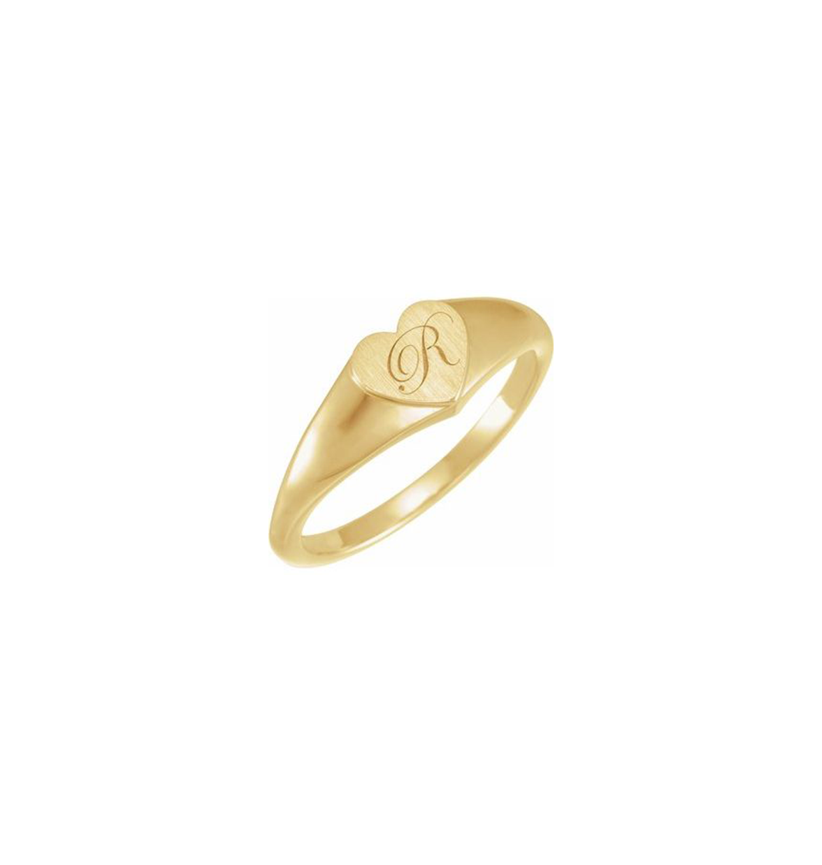  14K Yellow Gold Monogram Ring: Clothing, Shoes & Jewelry