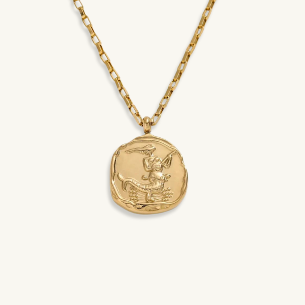 CHUNKY ZODIAC PENDANT NECKLACE