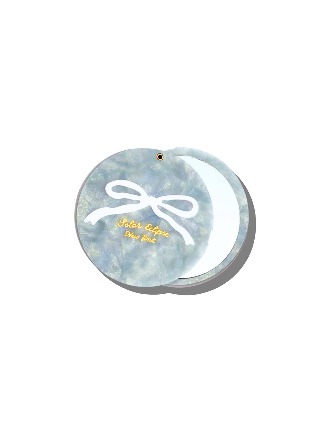 Baby Blue Bow Compact Mirror