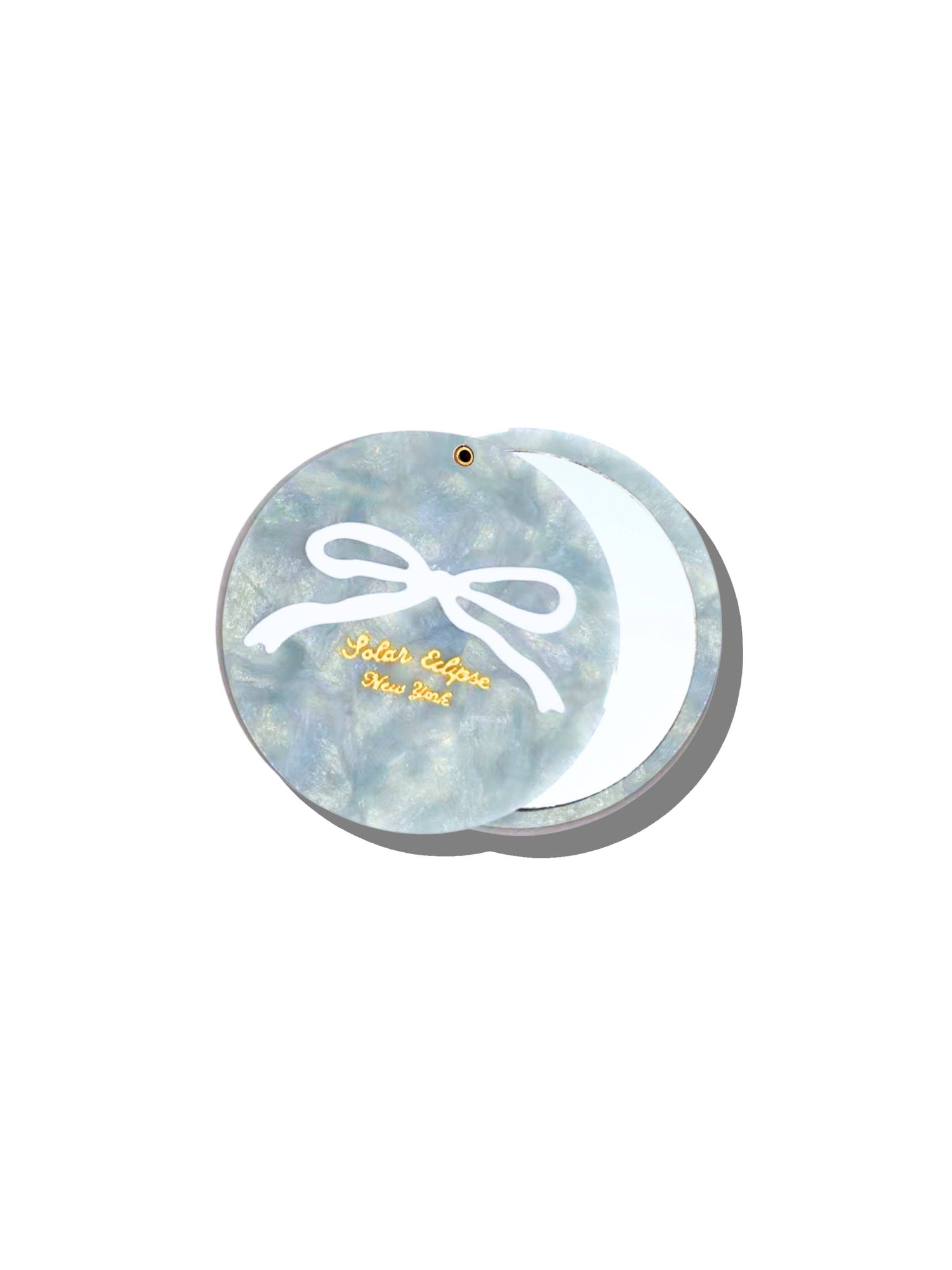 Baby Blue Bow Compact Mirror