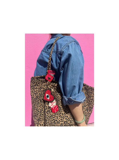 Lucky Eye Heart Bag Charm + Keychain