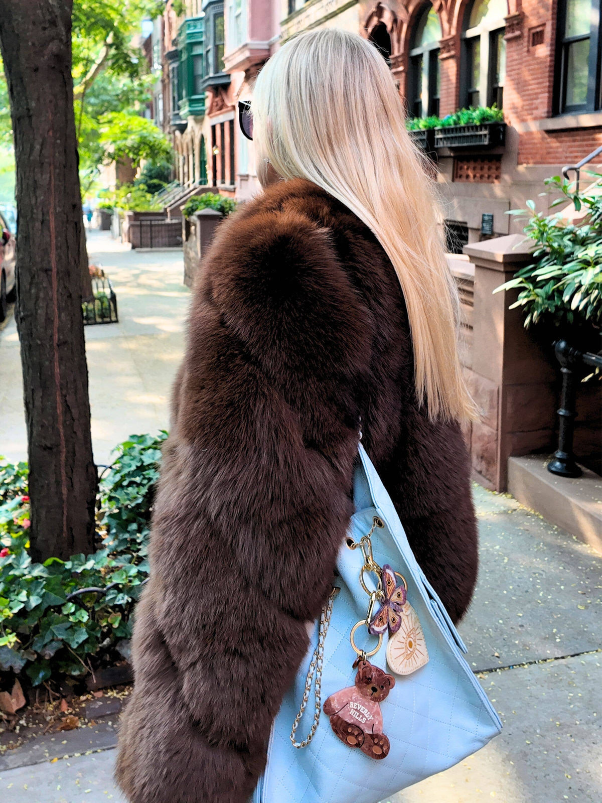 Breloque de sac + porte-clés Cœur céleste