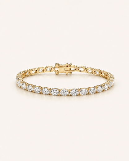 E/W OVAL MOISSANITE TENNIS BRACELET