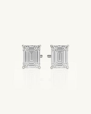 CLAIRE - 2CT EMERALD LUXE STUDS