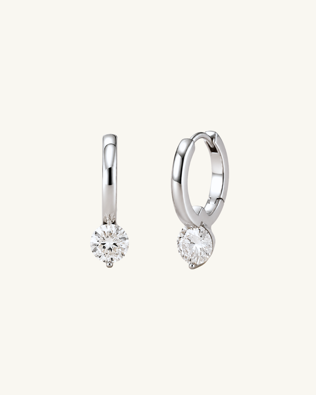 ROUND DROP MOISSANITE HUGGIE