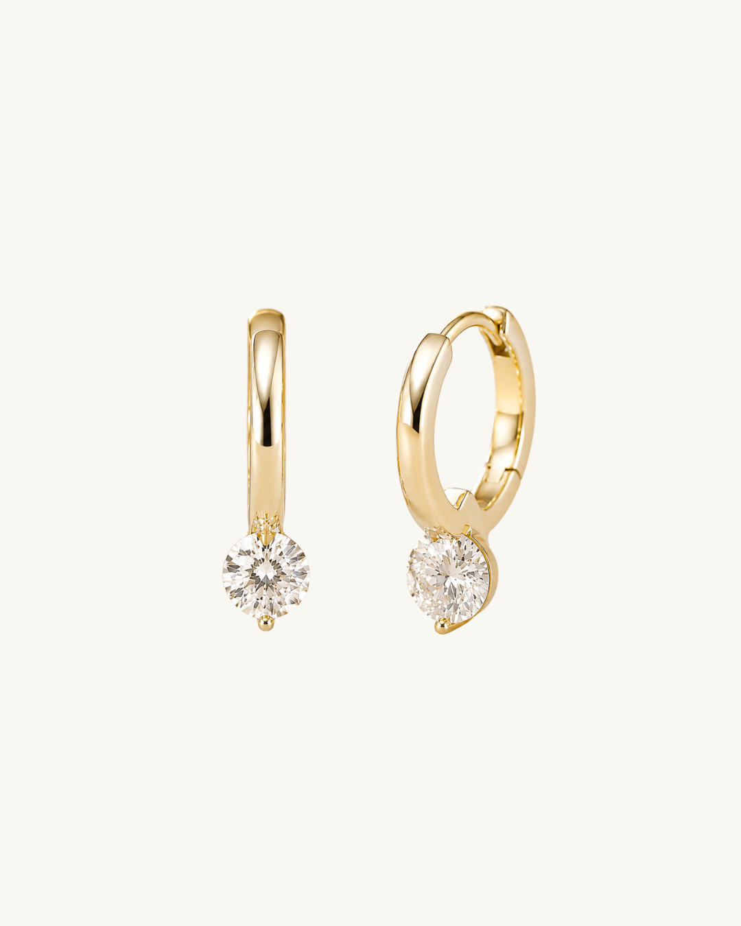 ROUND DROP MOISSANITE HUGGIE