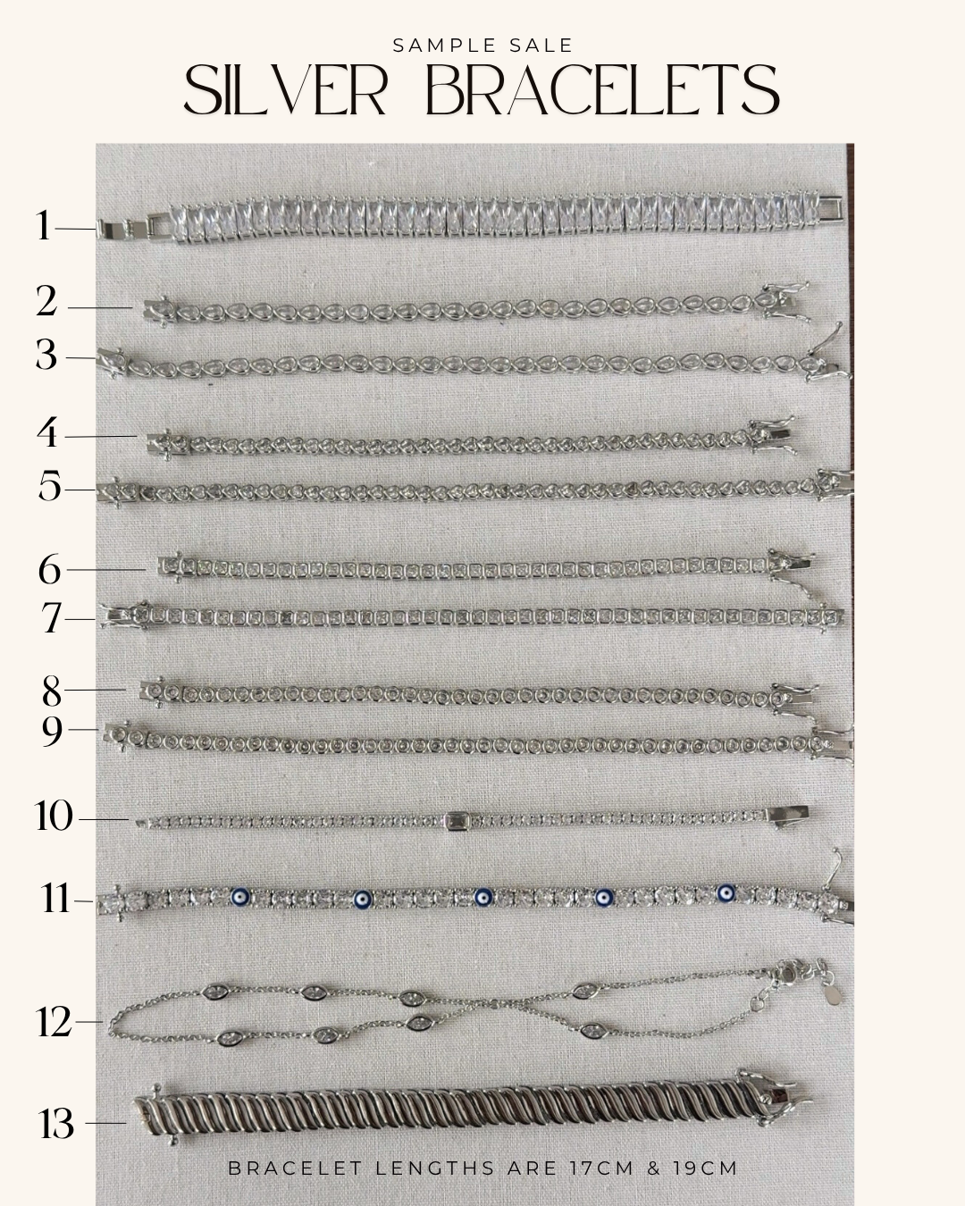 SAMPLE SALE - SILVER BRACELETS