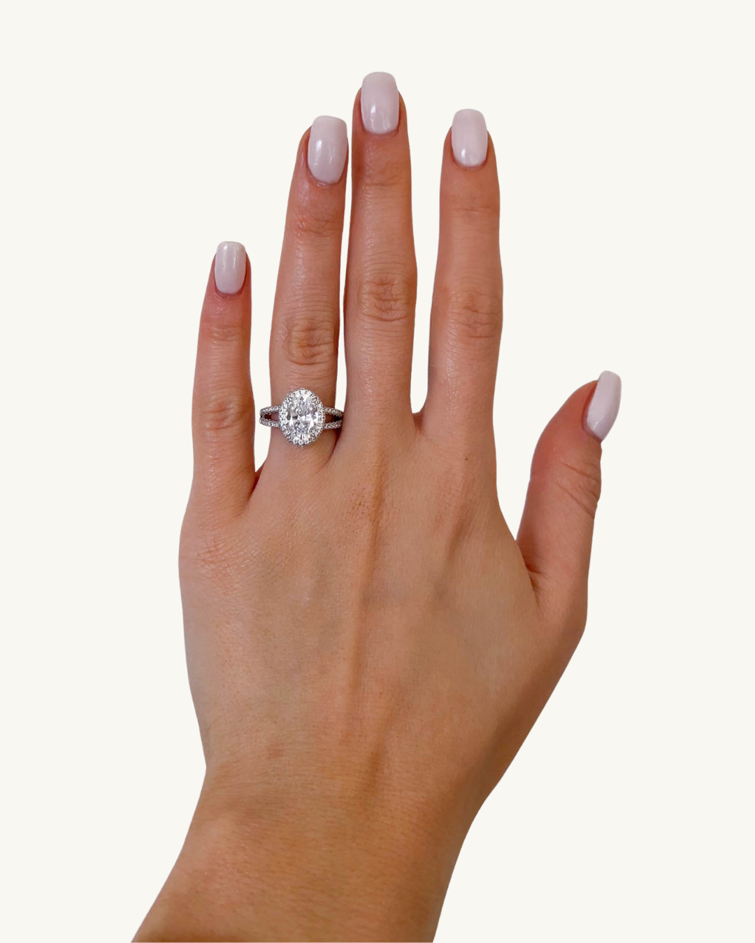 CAMBELL - BAGUE OVALE HALO DE LUXE