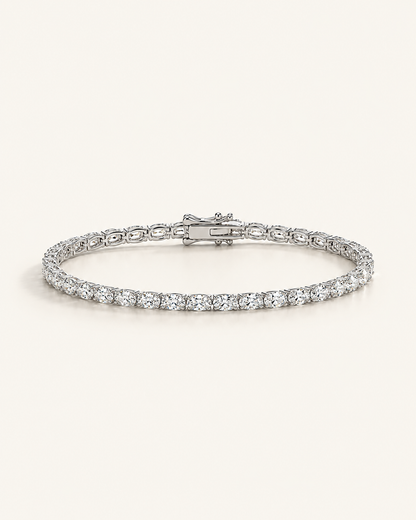 E/W OVAL MOISSANITE TENNIS BRACELET
