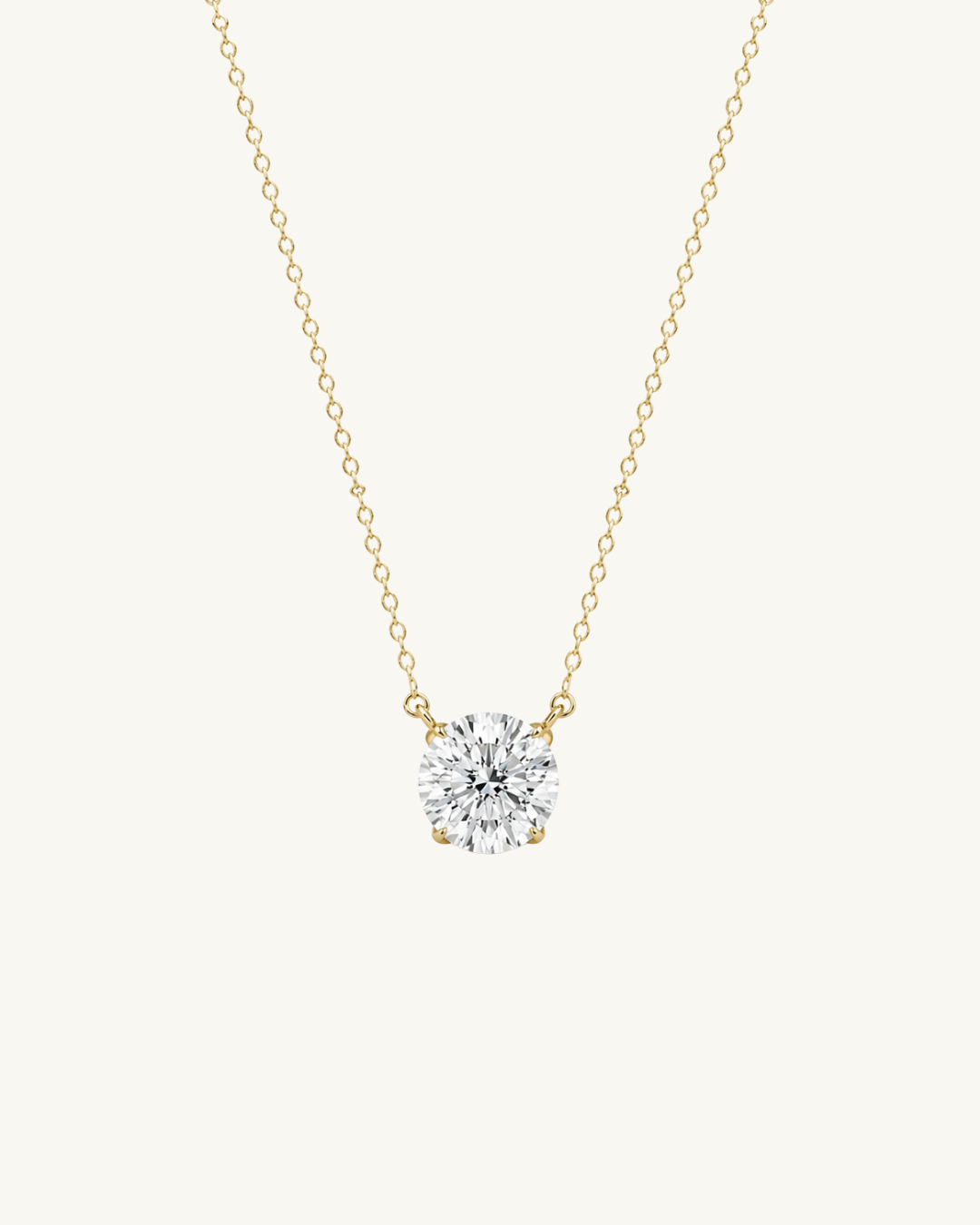 MOISSANITE SOLITAIRE NECKLACE (5mm - 8mm)