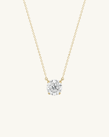 MOISSANITE SOLITAIRE NECKLACE (5mm - 8mm)