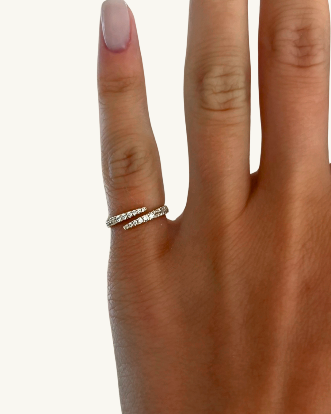 DIAMOND WRAP PINKY RING