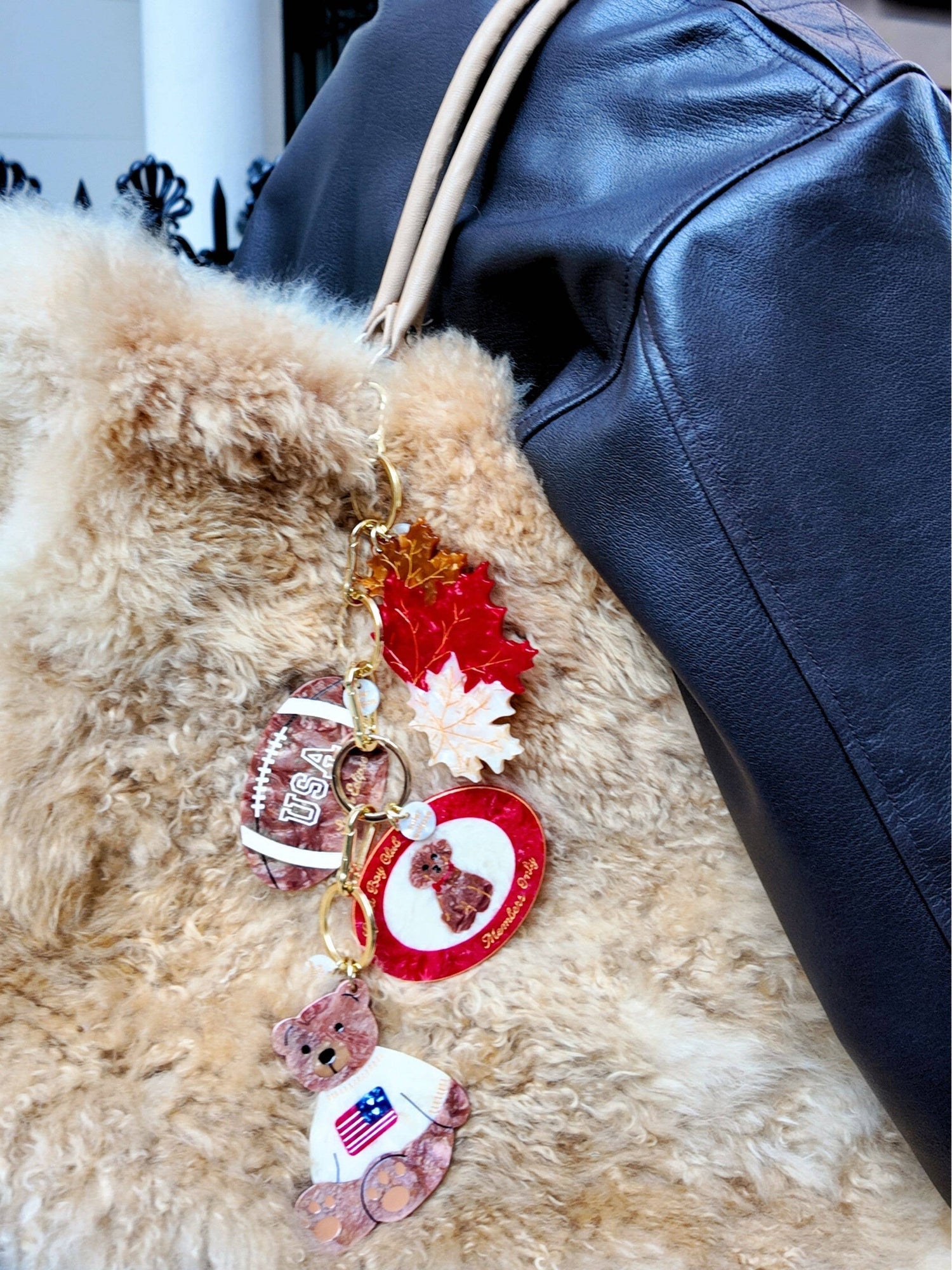 Teddy Bear Bag Charm + Keychain
